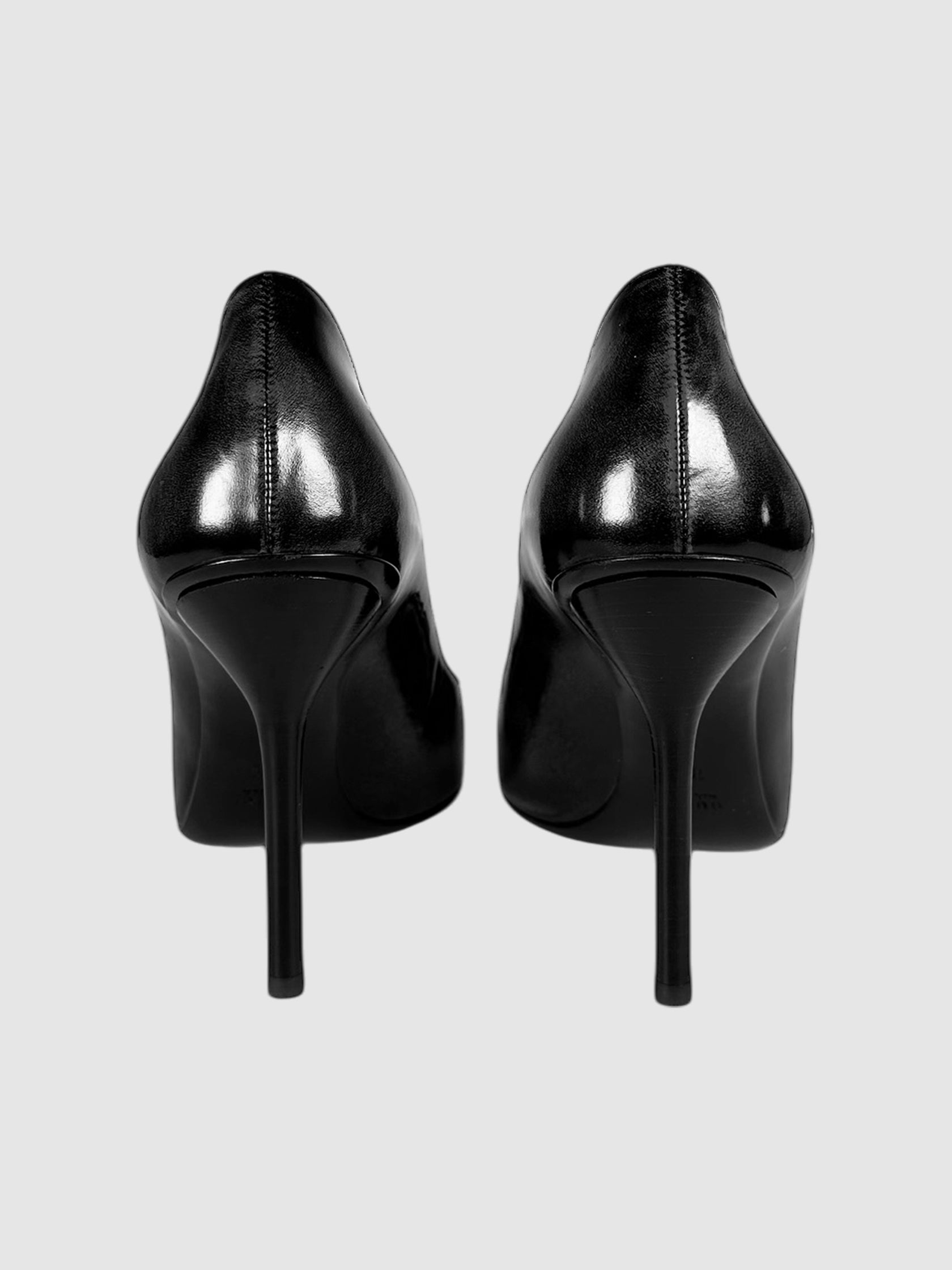 Distressed Horsebit Peep Toe Pumps - Size 10