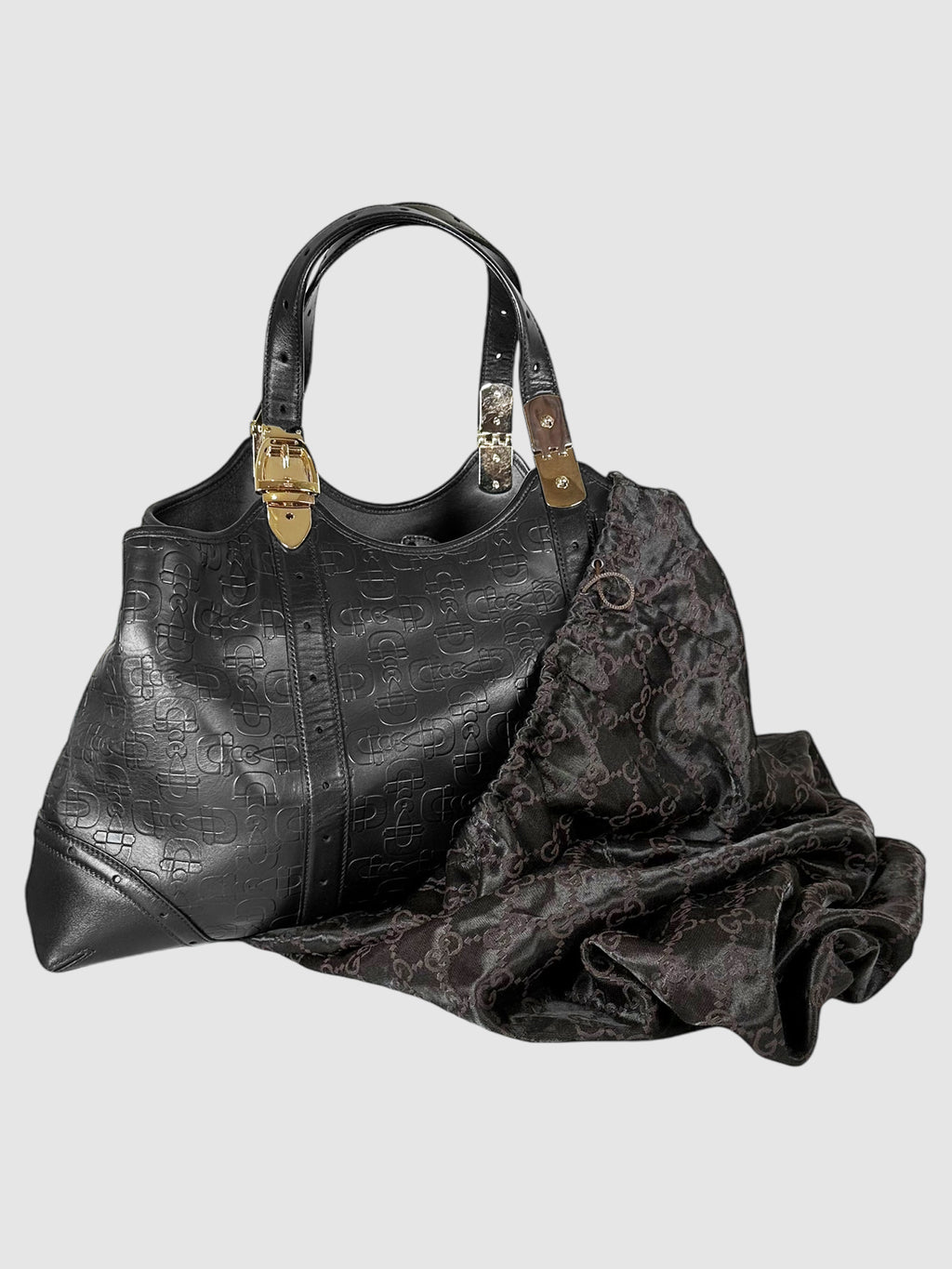Horsebit Embossed Tote Bag