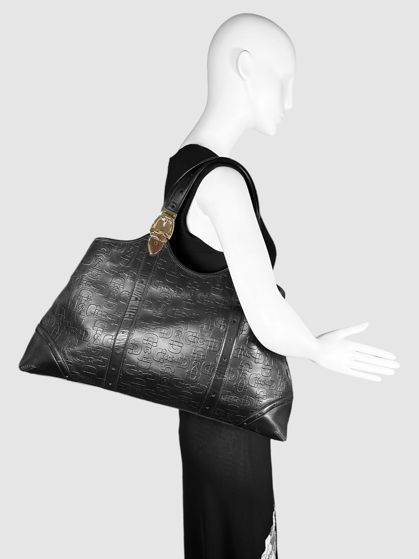 Horsebit Embossed Tote Bag