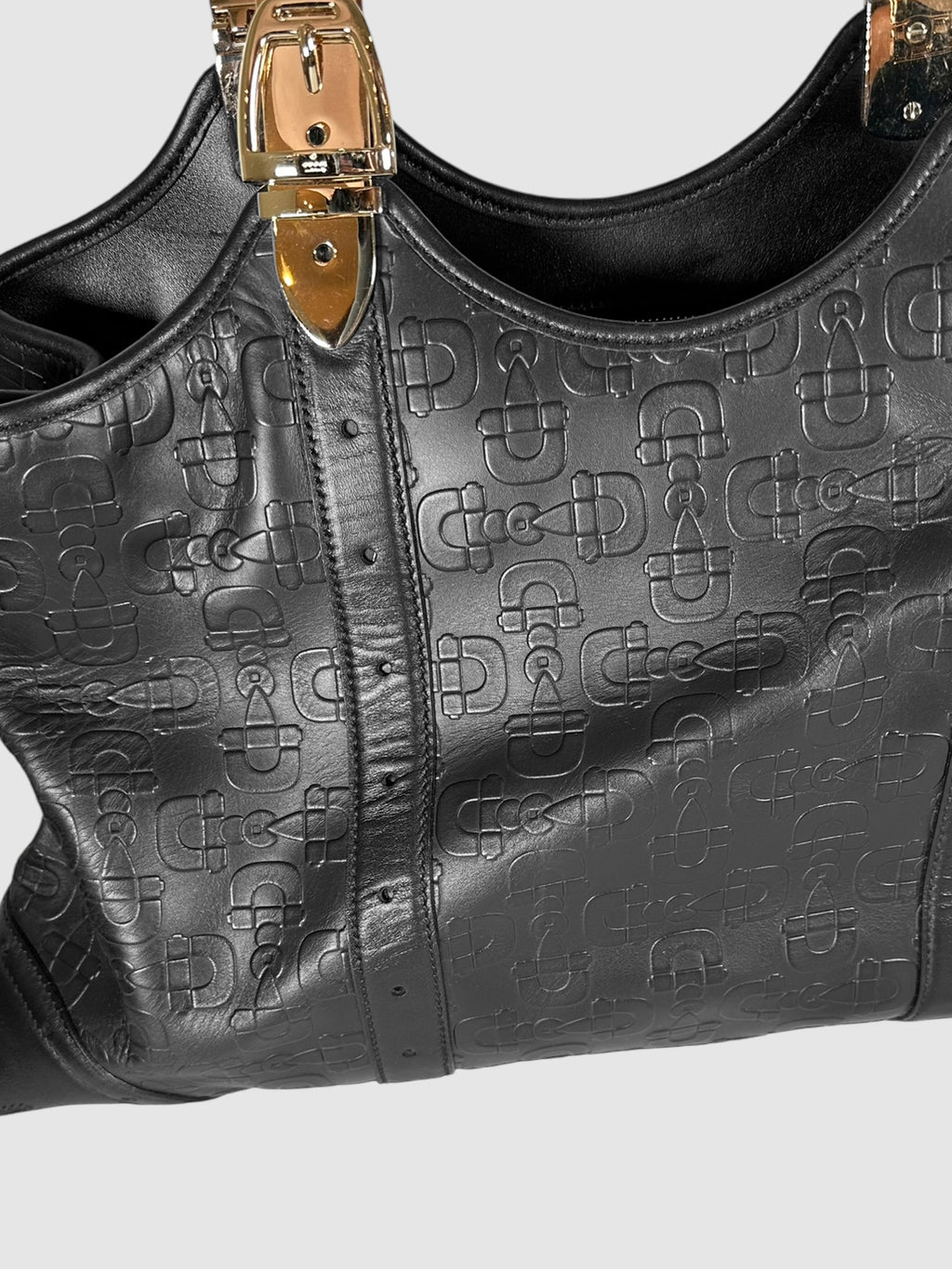 Horsebit Embossed Tote Bag