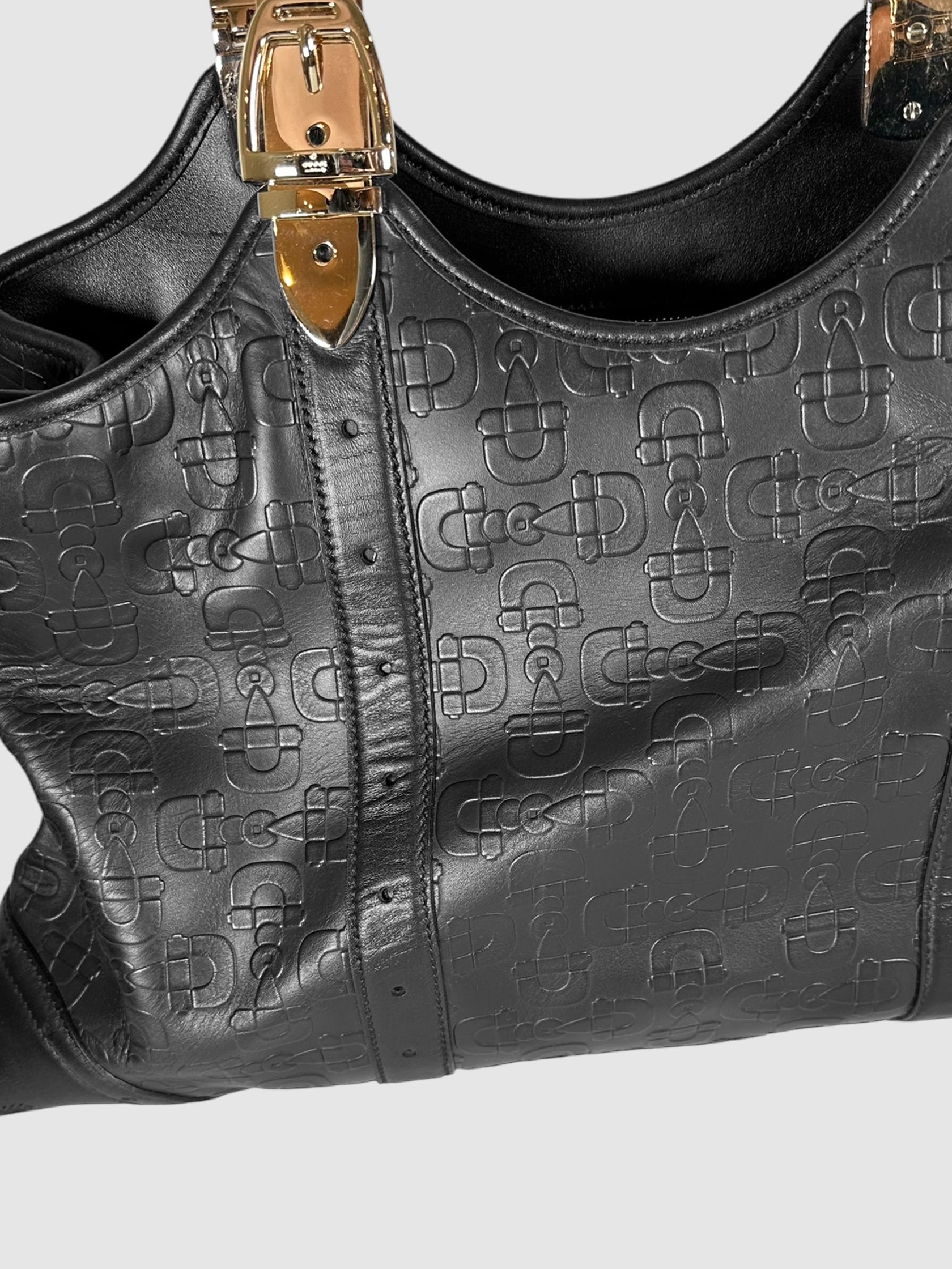 Horsebit Embossed Tote Bag