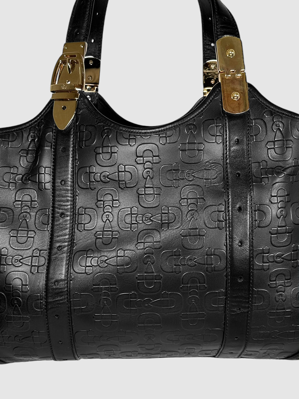Horsebit Embossed Tote Bag