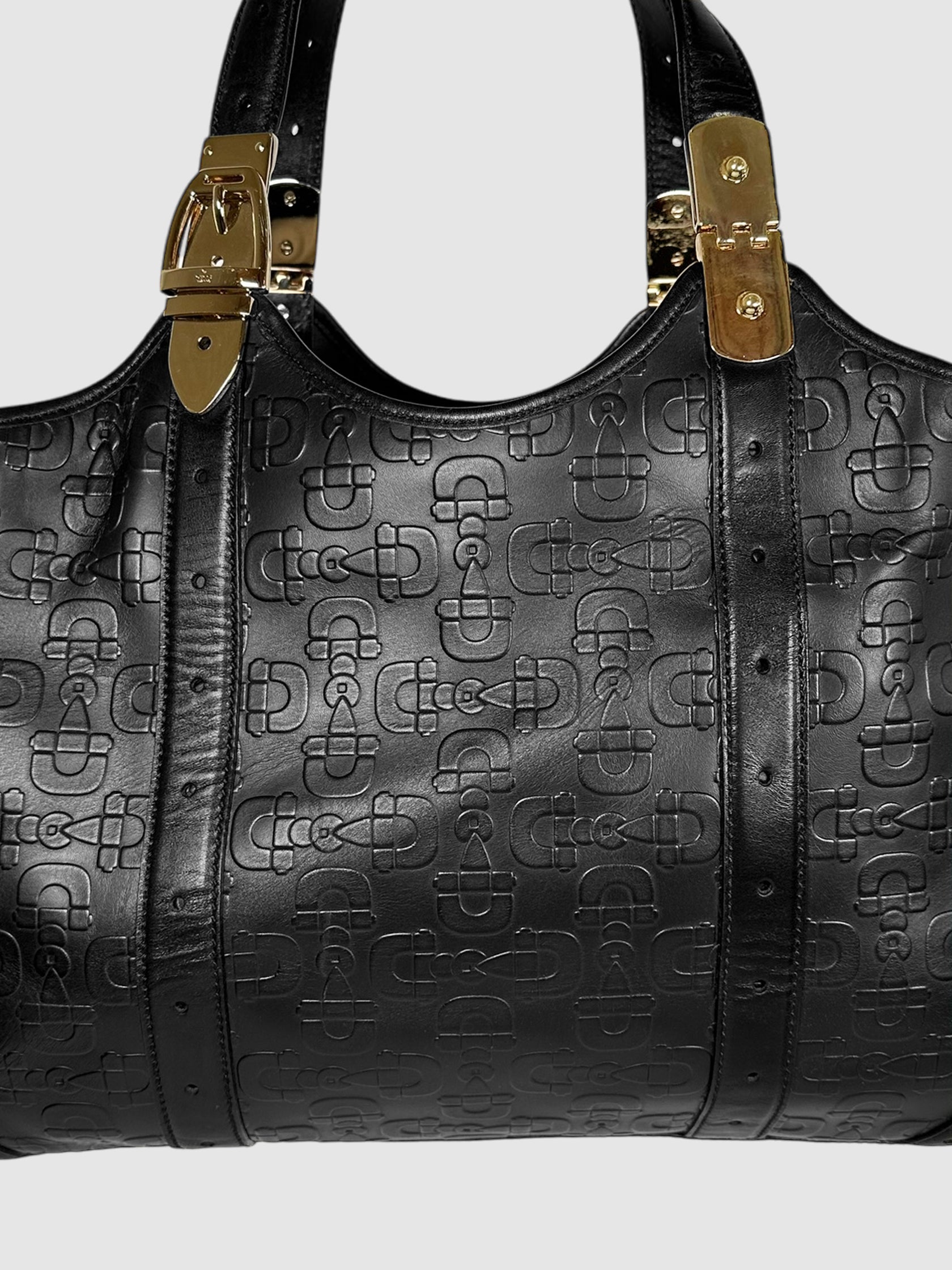 Horsebit Embossed Tote Bag