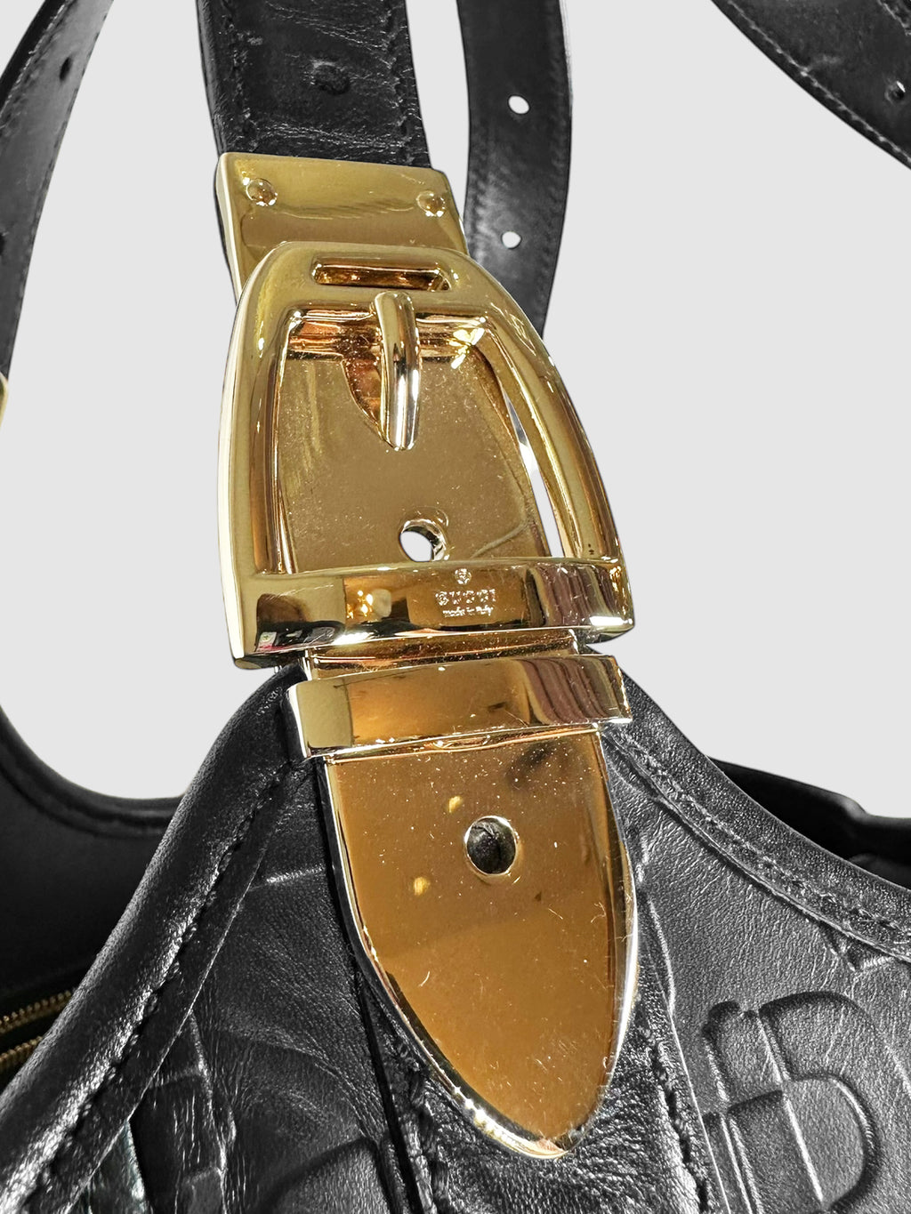 Horsebit Embossed Tote Bag