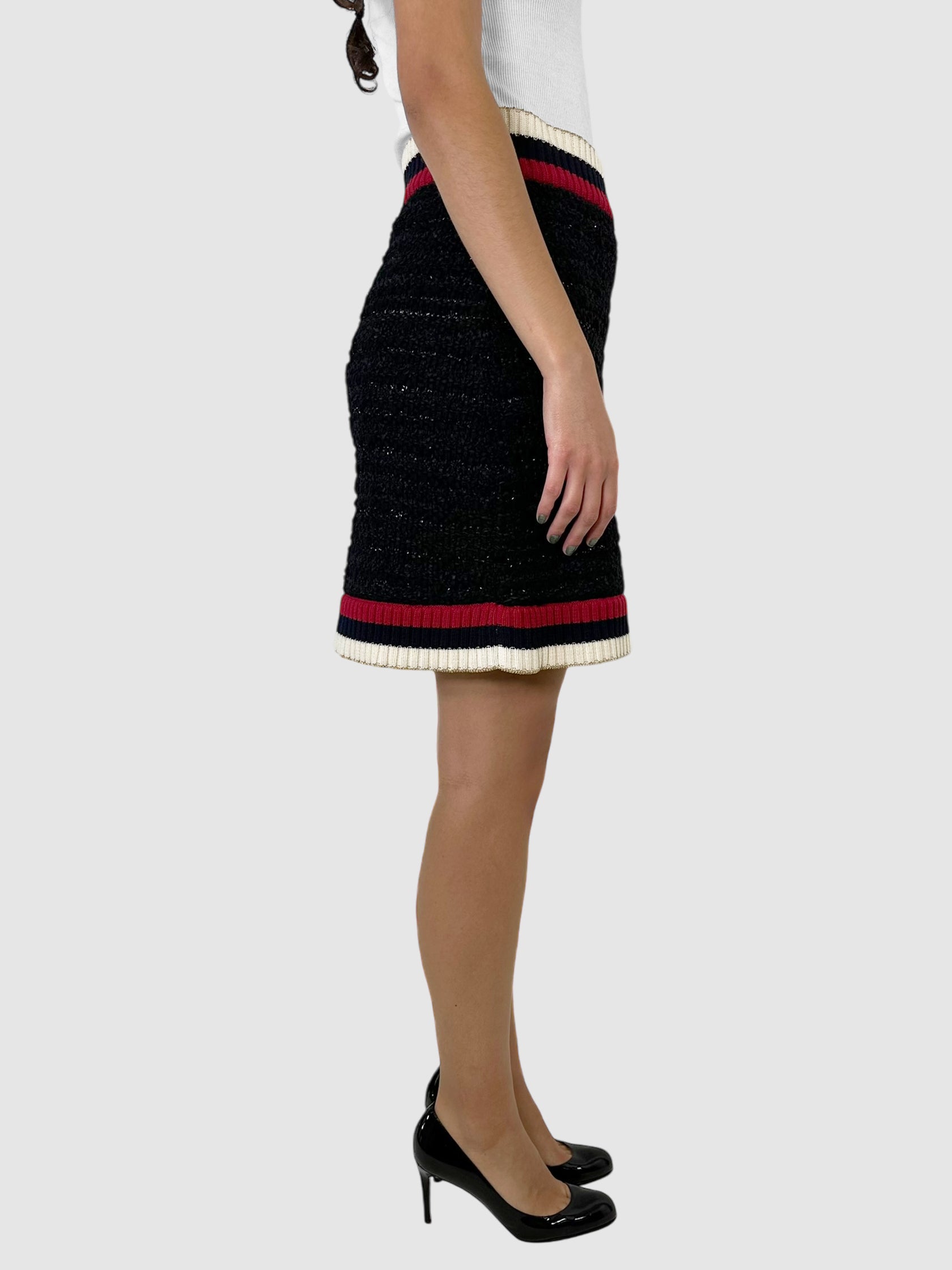 Shimmery Tweed Mini Skirt - Size M