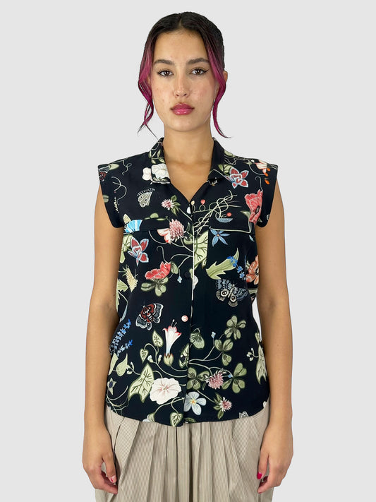 Silk Floral Top