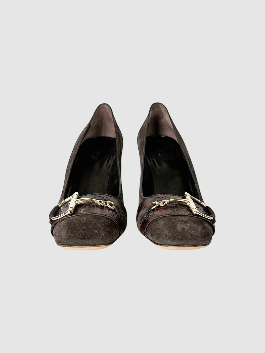 Suede Horsebit Pumps