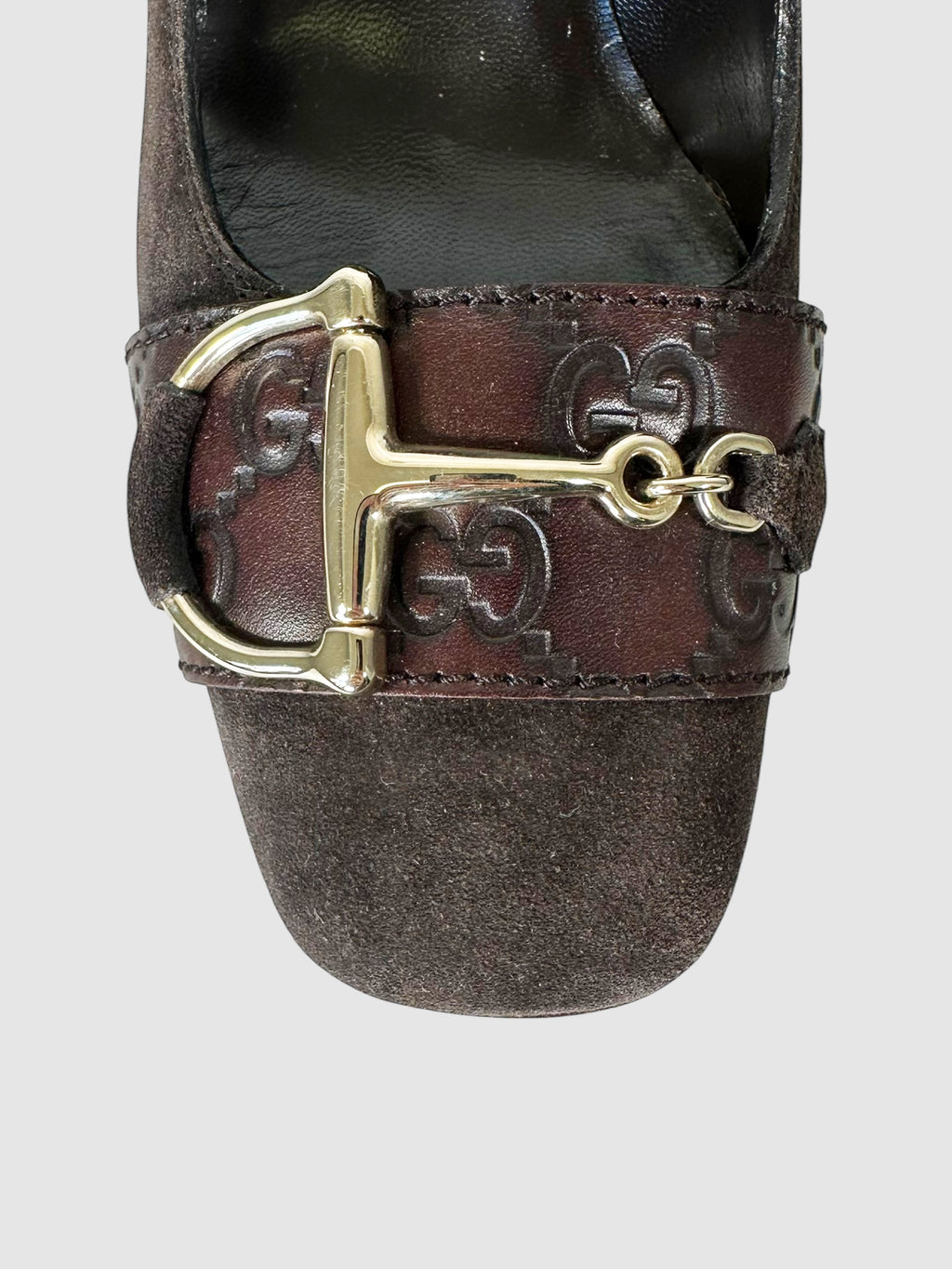 Suede Horsebit Pumps