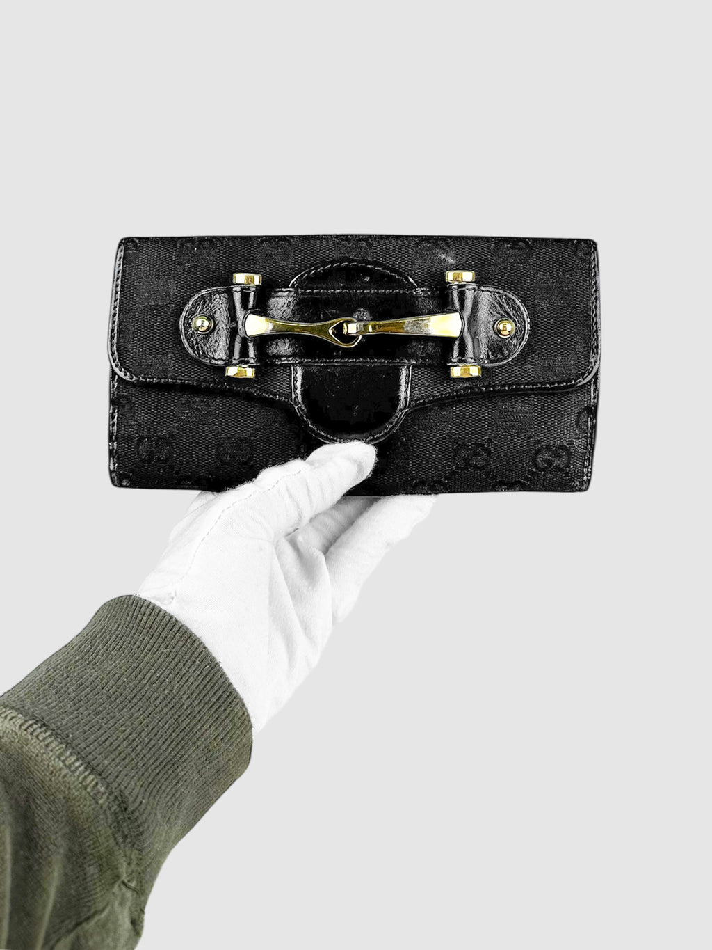 Horsebit Monogram Long Wallet