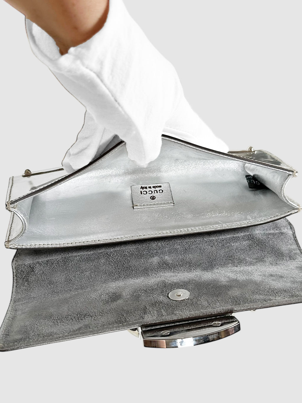 Metallic Mirror Clutch