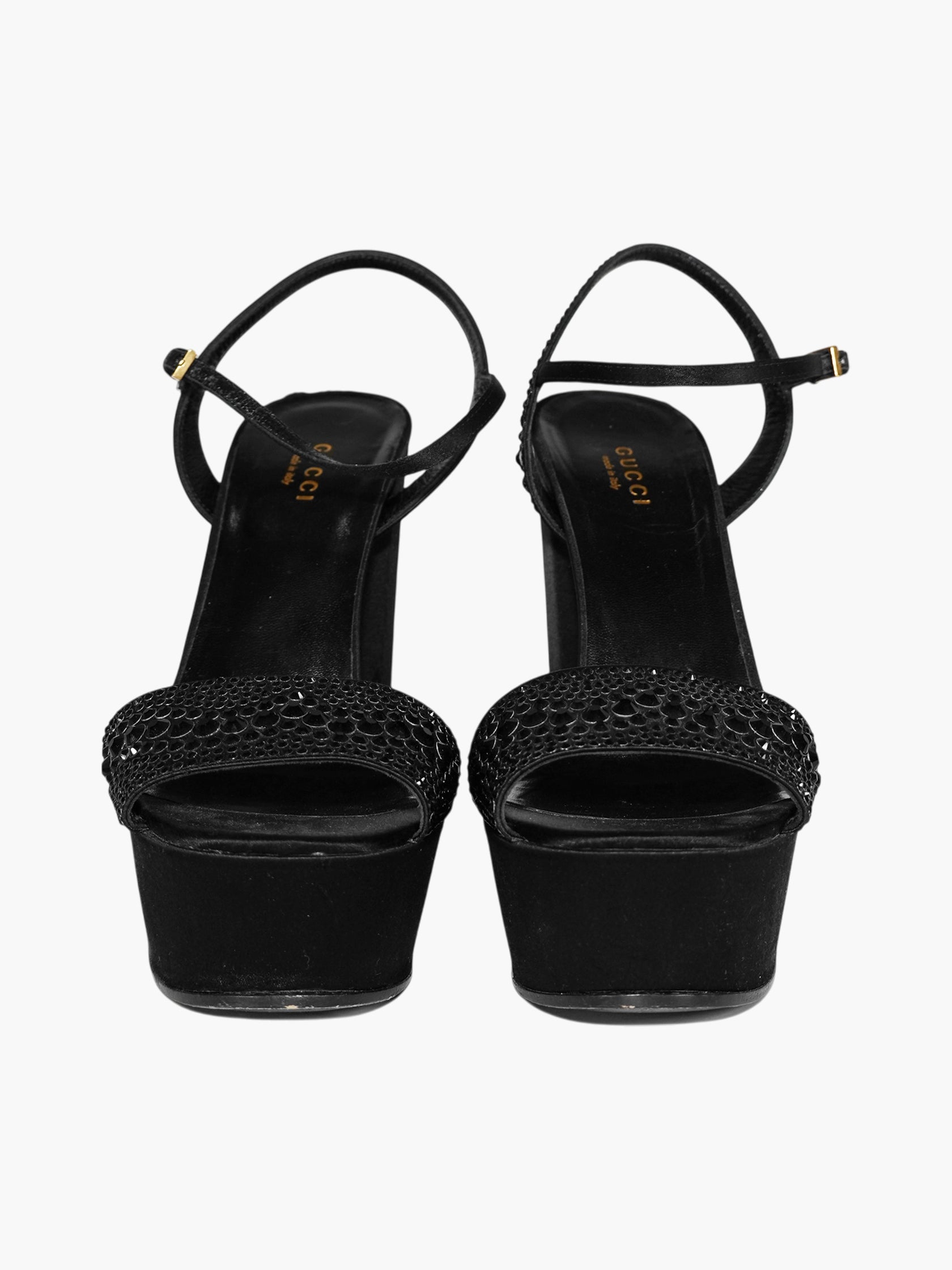 Satin Platform Pumps