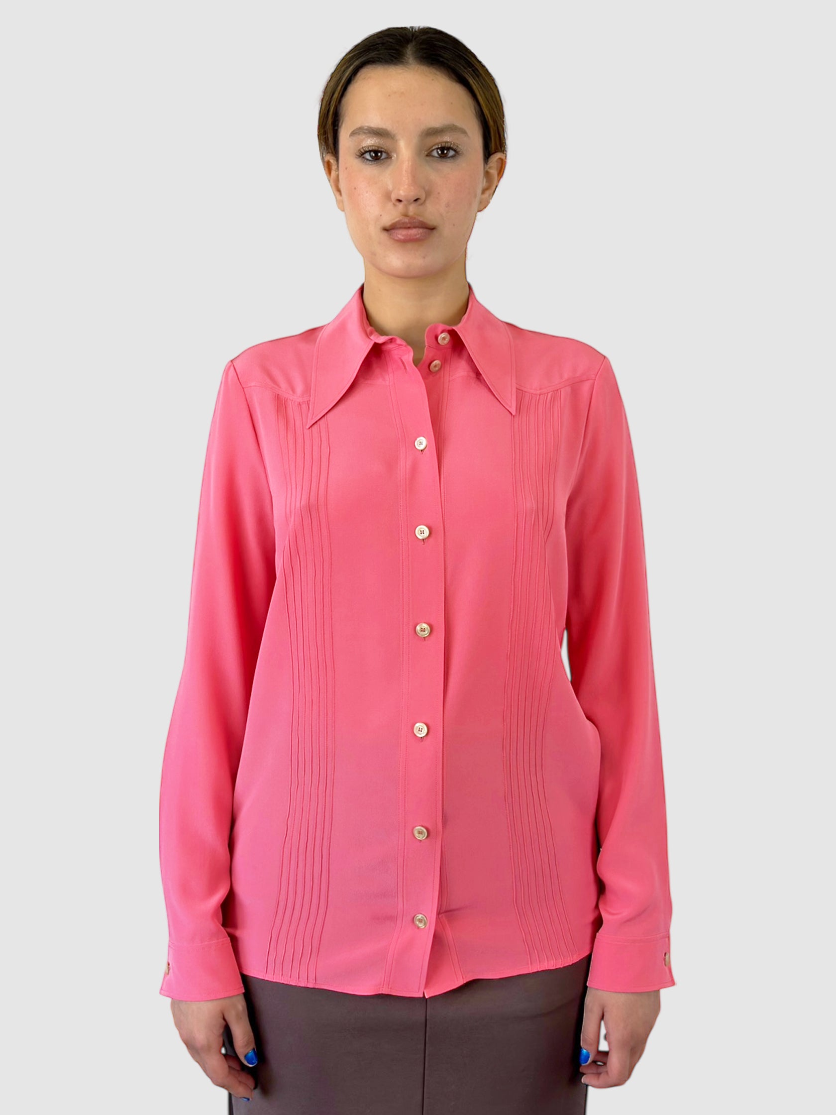 Collared Button-Up Top