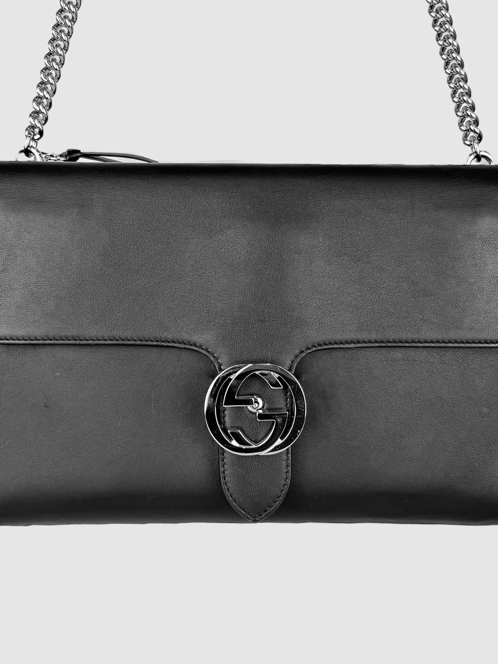 Interlocking GG Leather Bag