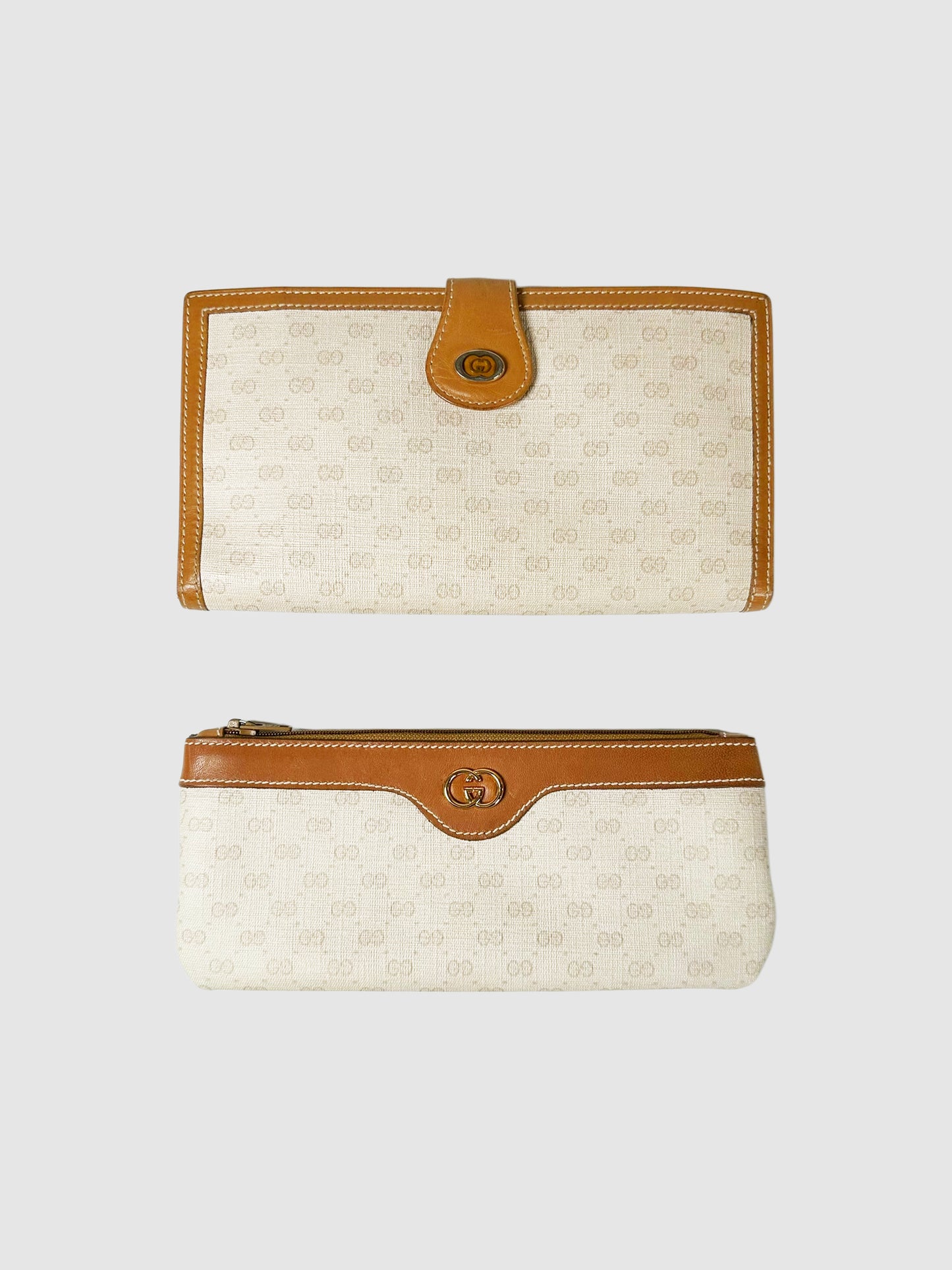 Gucci Beige and Cream Micro GG Canvas 3-Piece Bag Set Luxury Designer Resale Consignment Toronto Canada