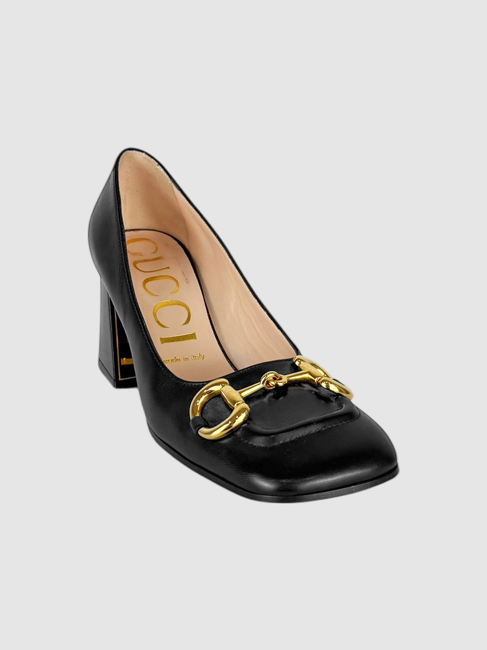 Horsebit Leather Pumps