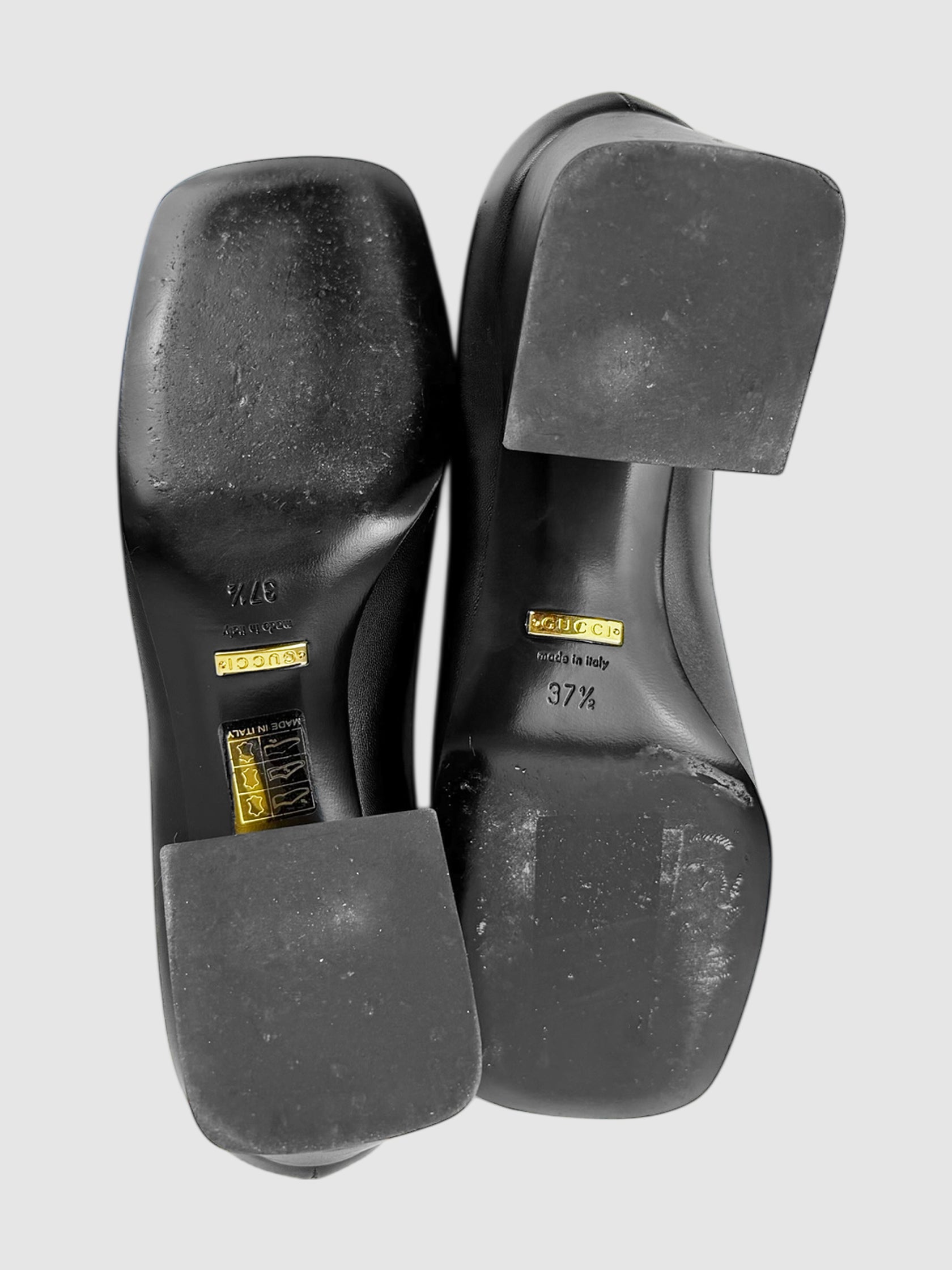 Horsebit Leather Pumps