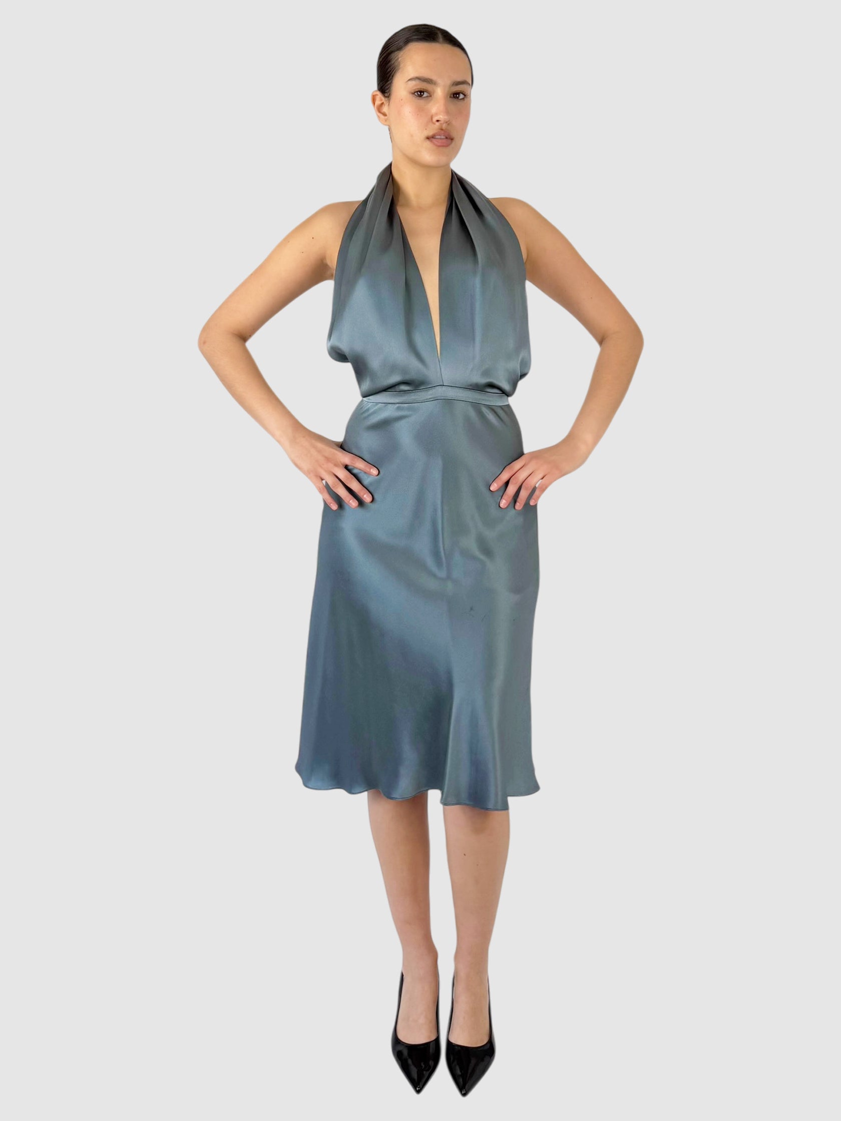 Silk Halter Dress