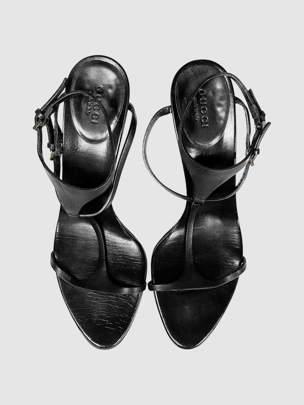 Leather T-Strap Pumps