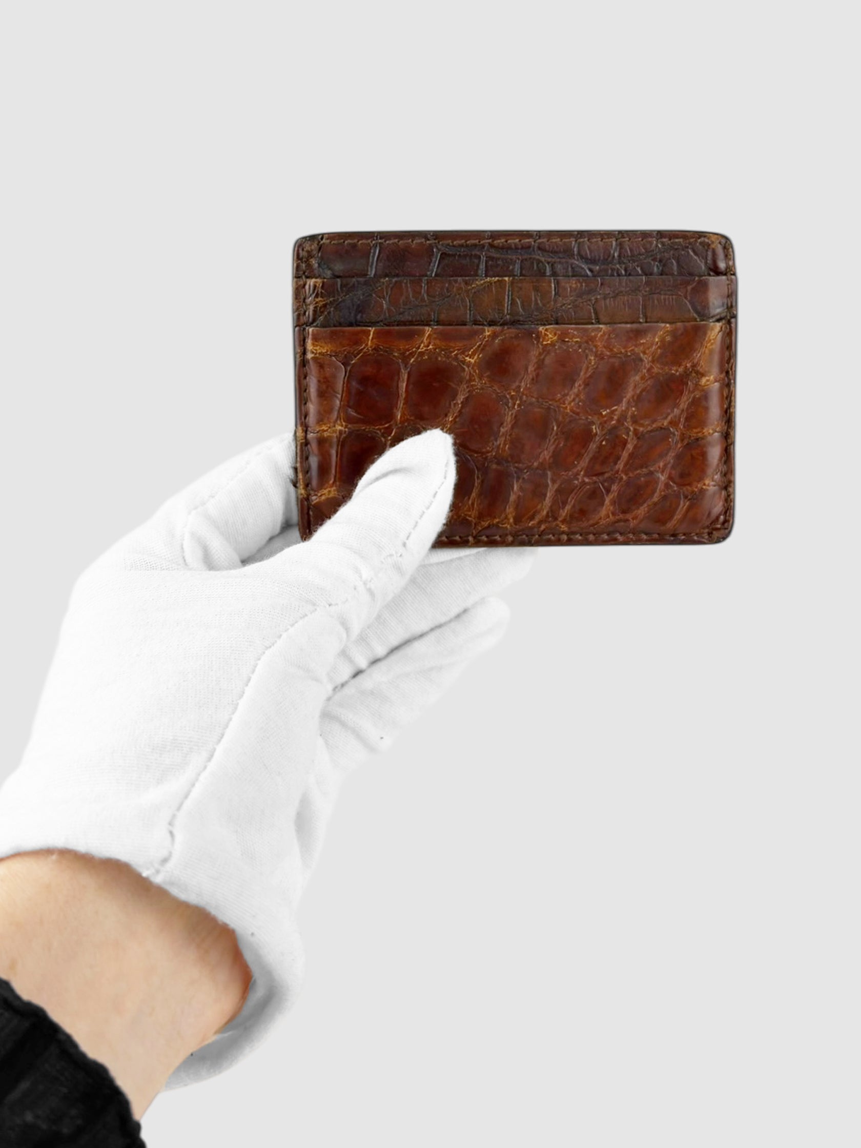 Crocodile Leather Card Holder