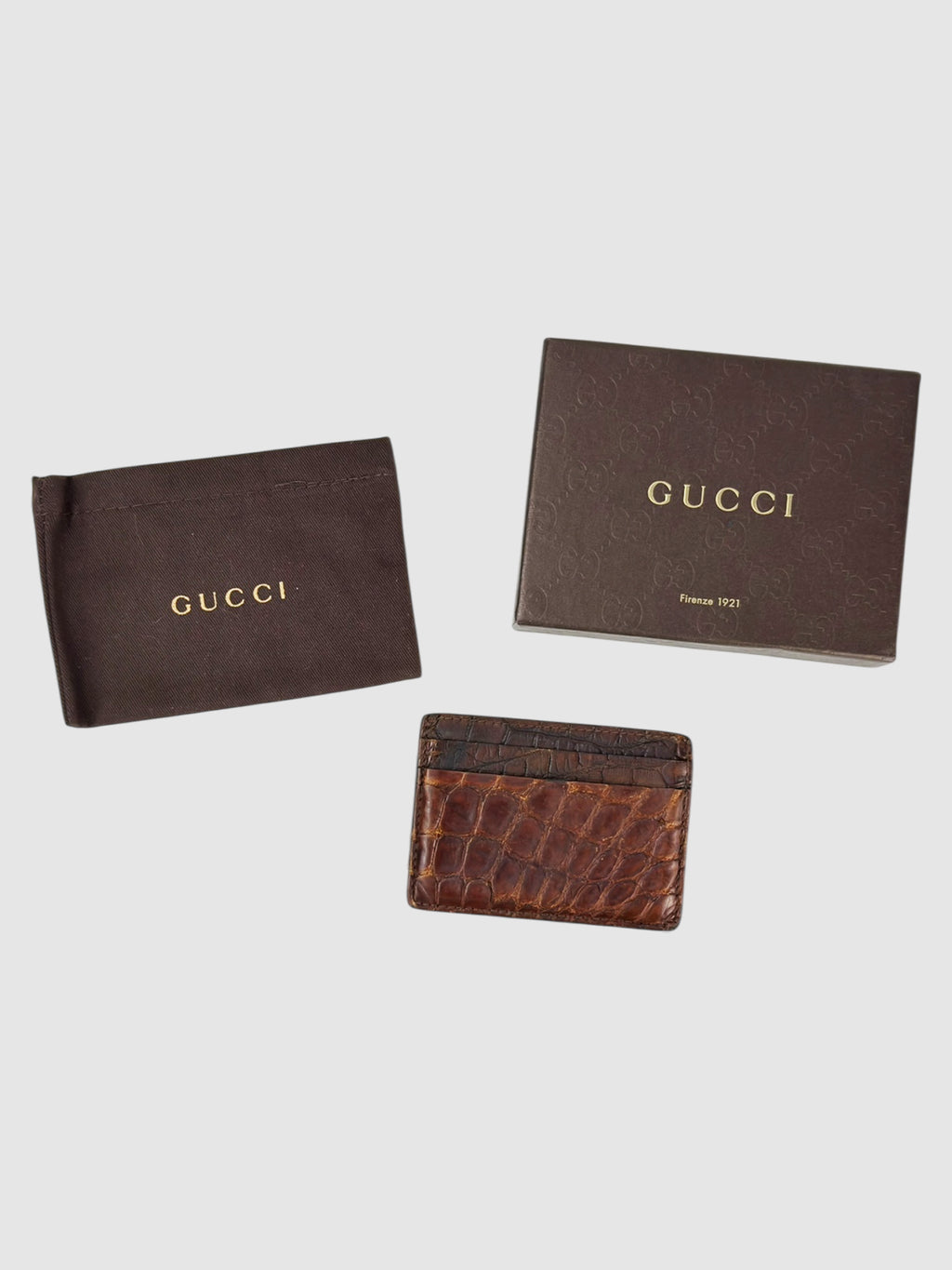 Crocodile Leather Card Holder