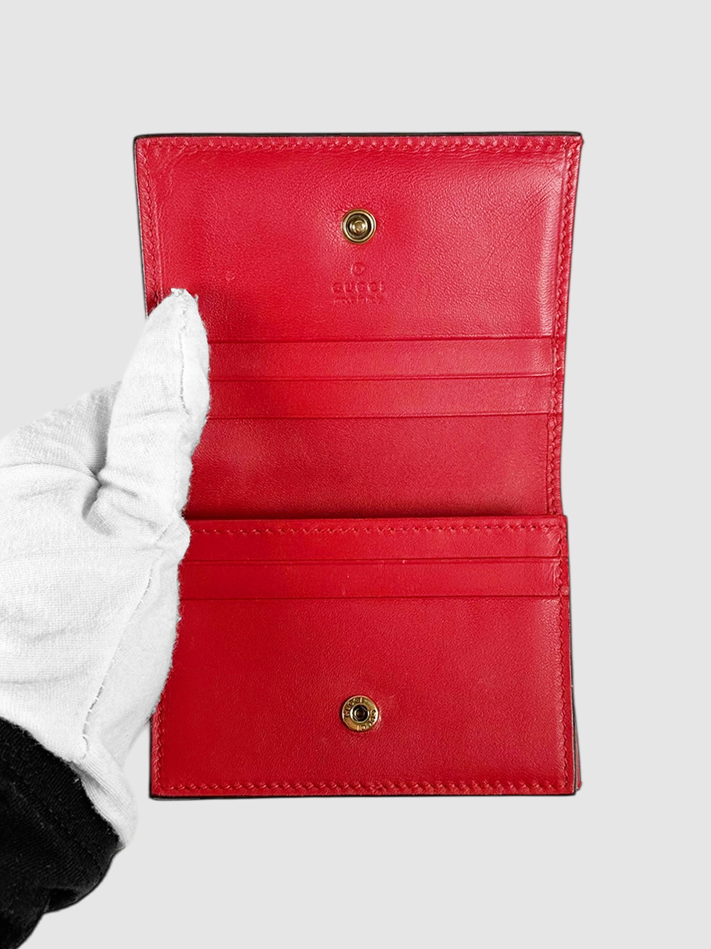 GG Cherry Compact Bi-Fold Wallet