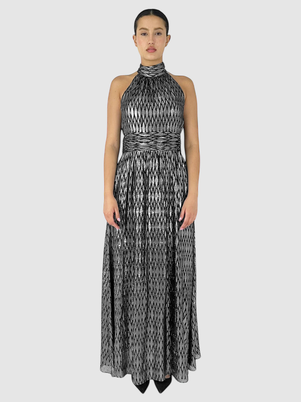 Metallic Silk Dress