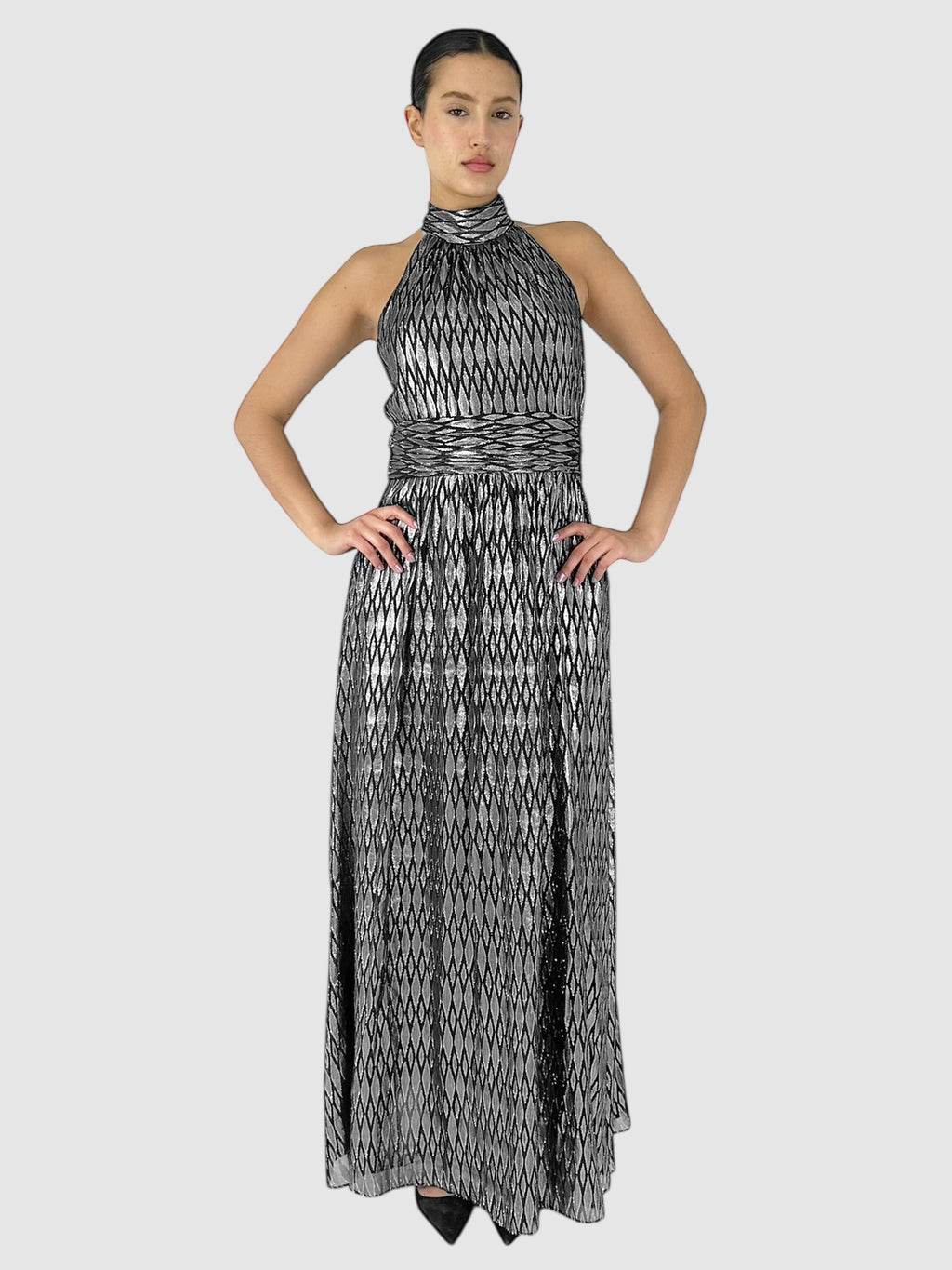 Metallic Silk Dress