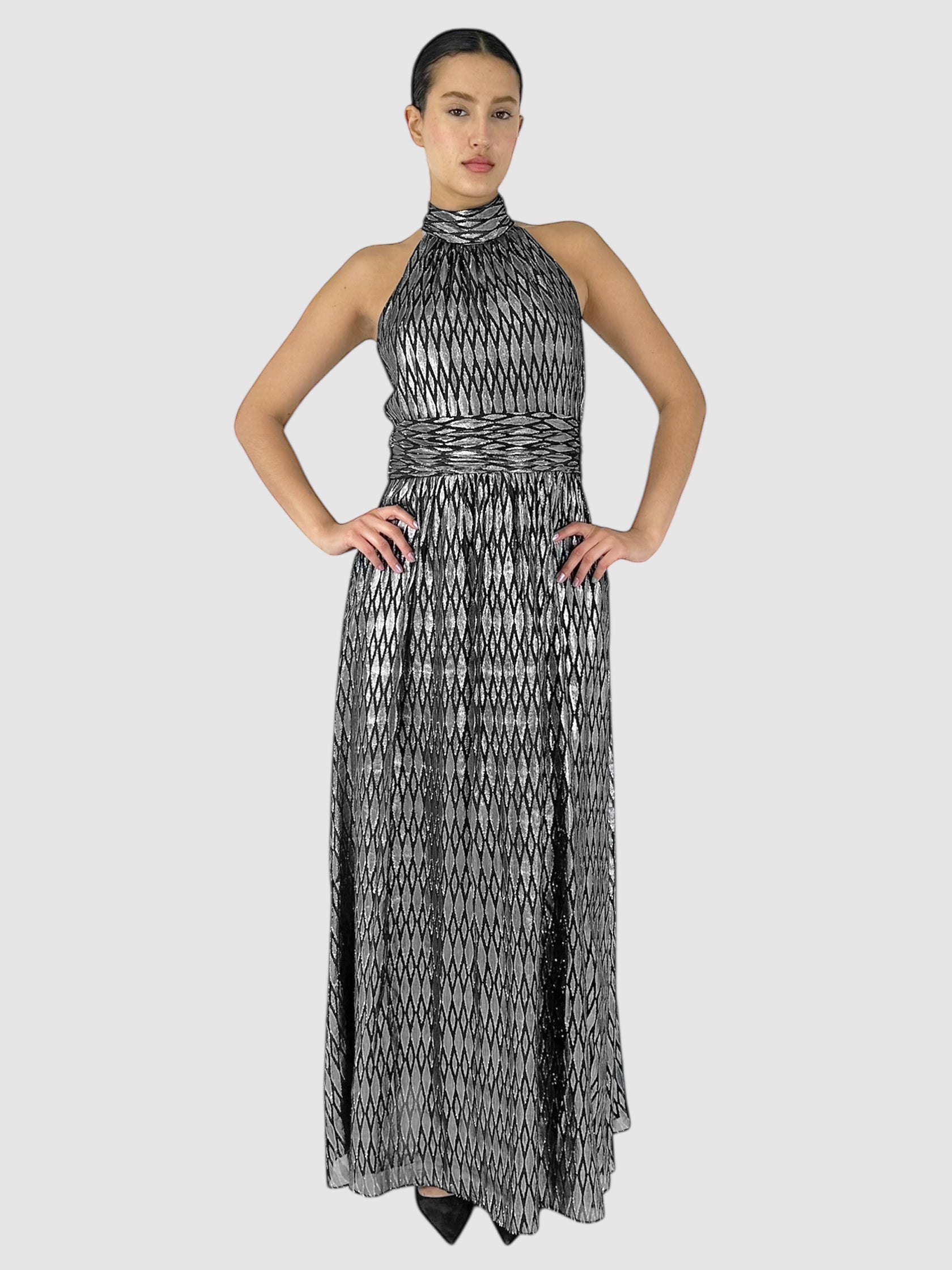 Metallic Silk Dress