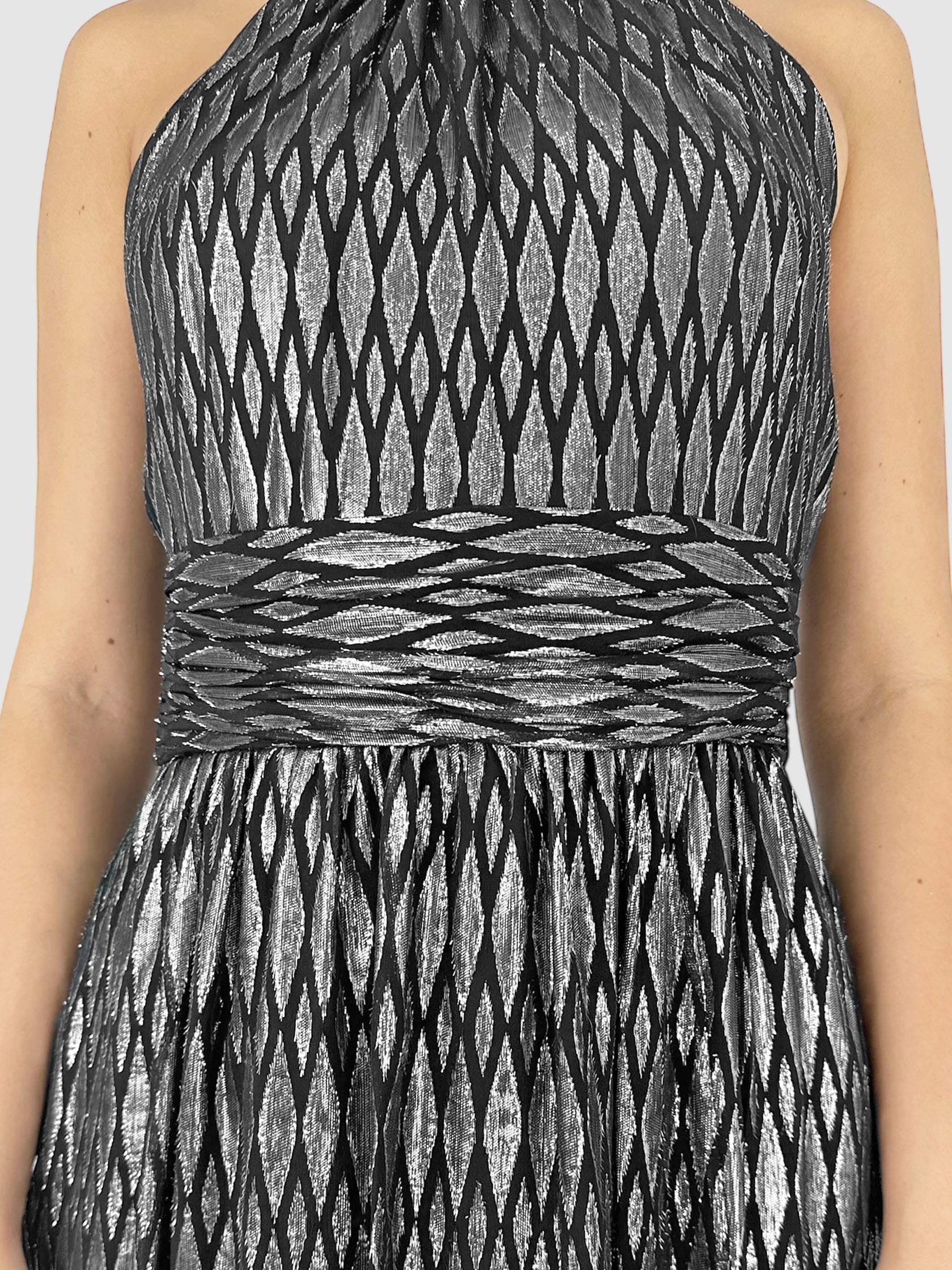 Metallic Silk Dress