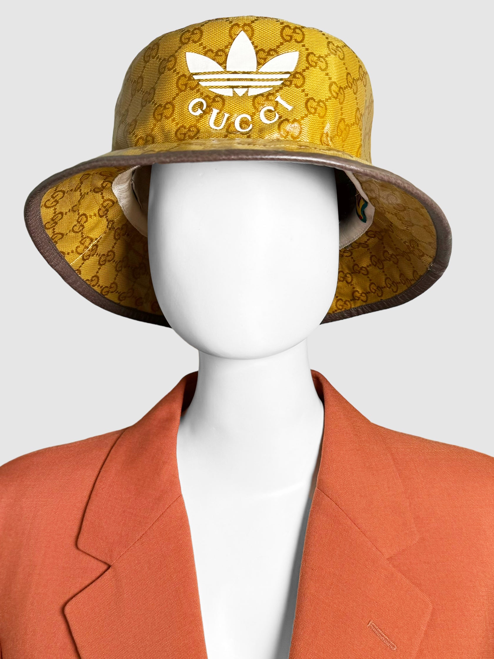 GG Leather Crystal Bucket Hat