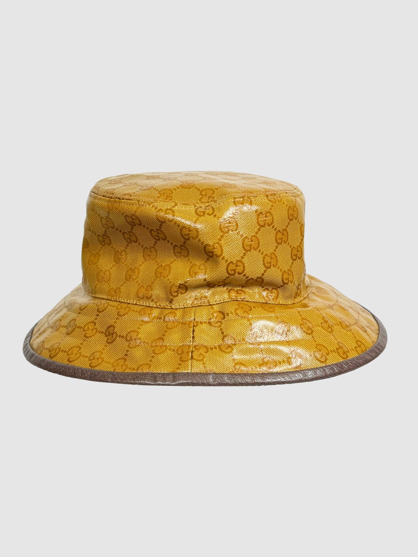 GG Leather Crystal Bucket Hat