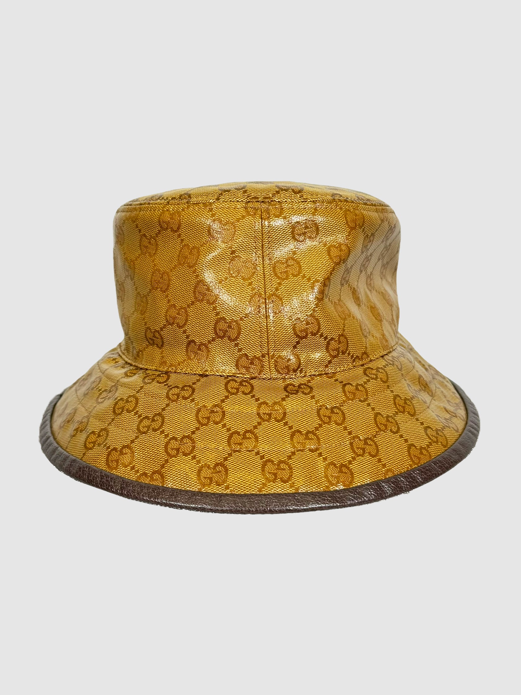 GG Leather Crystal Bucket Hat