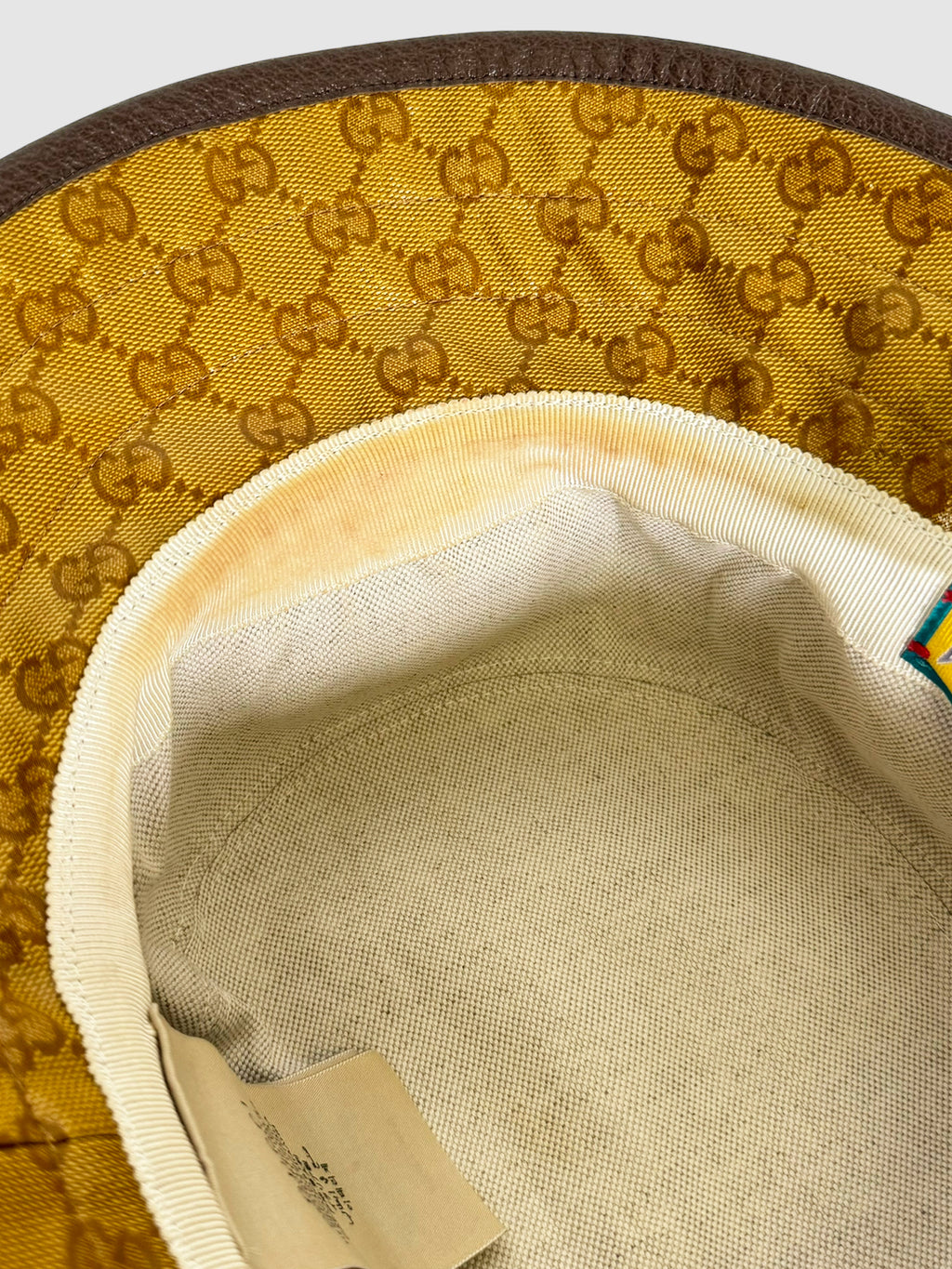 GG Leather Crystal Bucket Hat