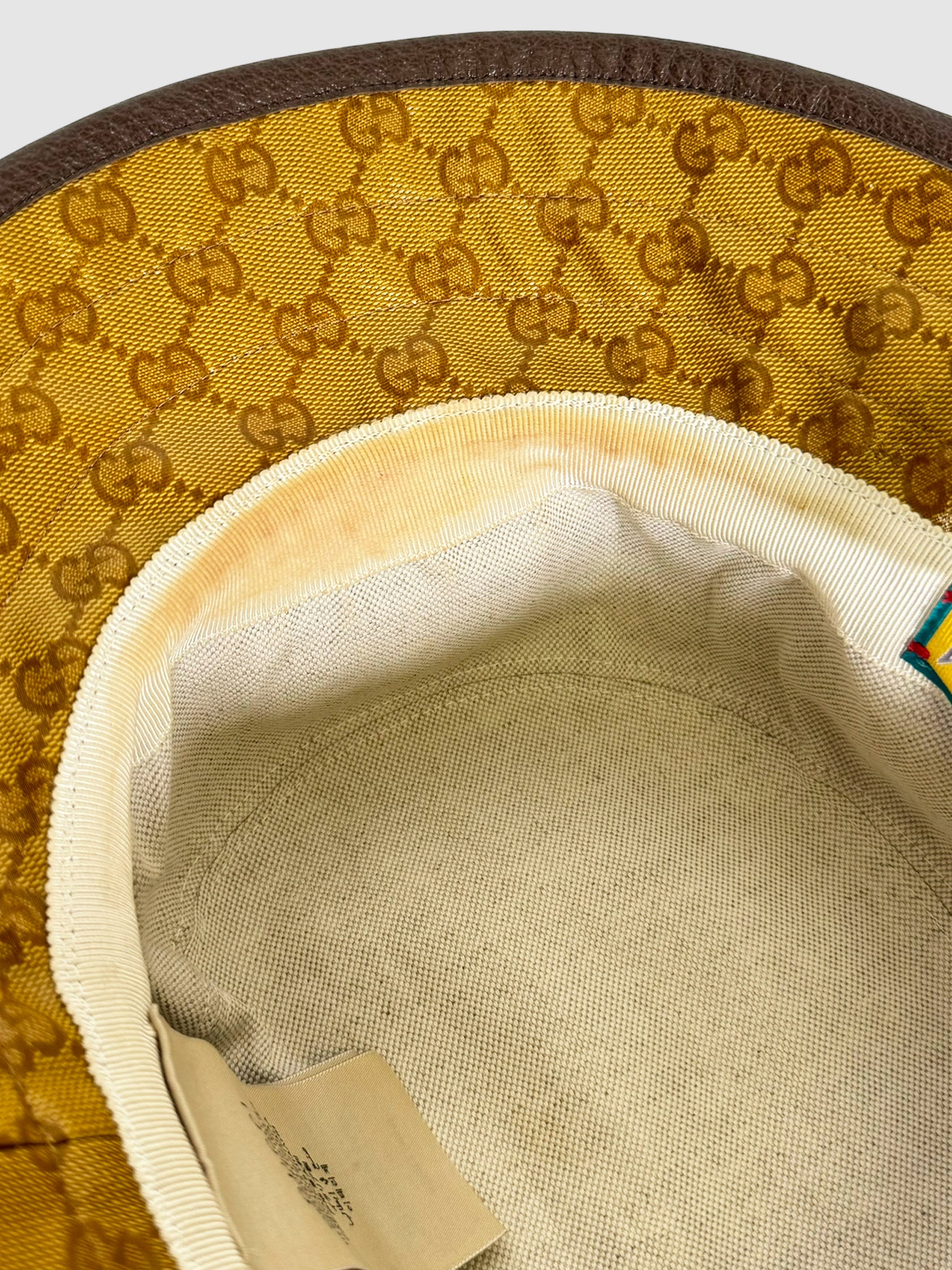 GG Leather Crystal Bucket Hat