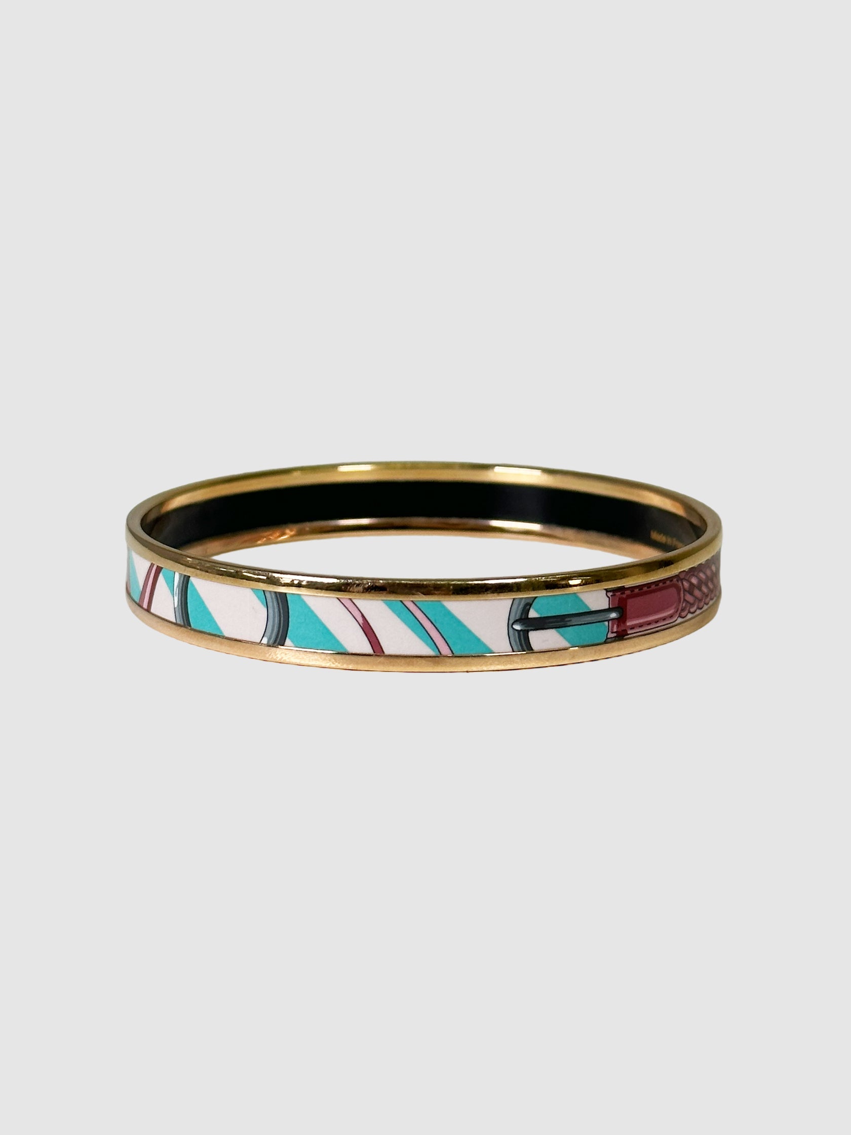 Narrow Enamel Bangle Bracelet