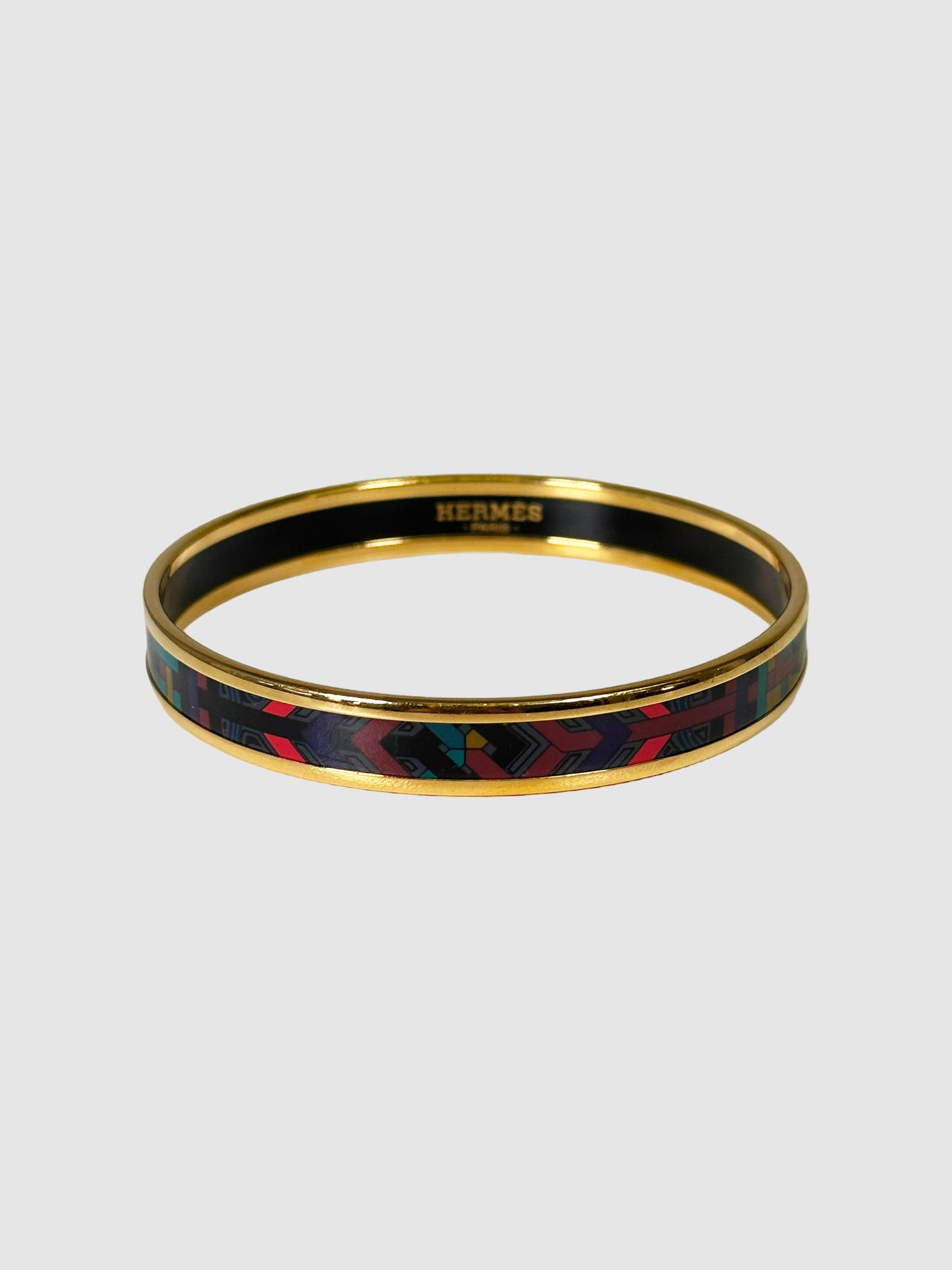 Narrow Enamel Bangle Bracelet