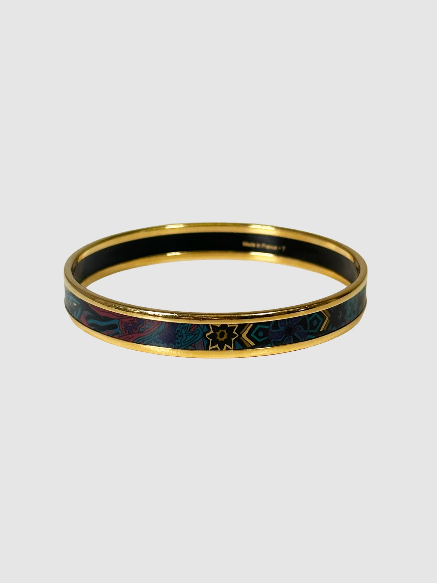 Narrow Enamel Bangle Bracelet