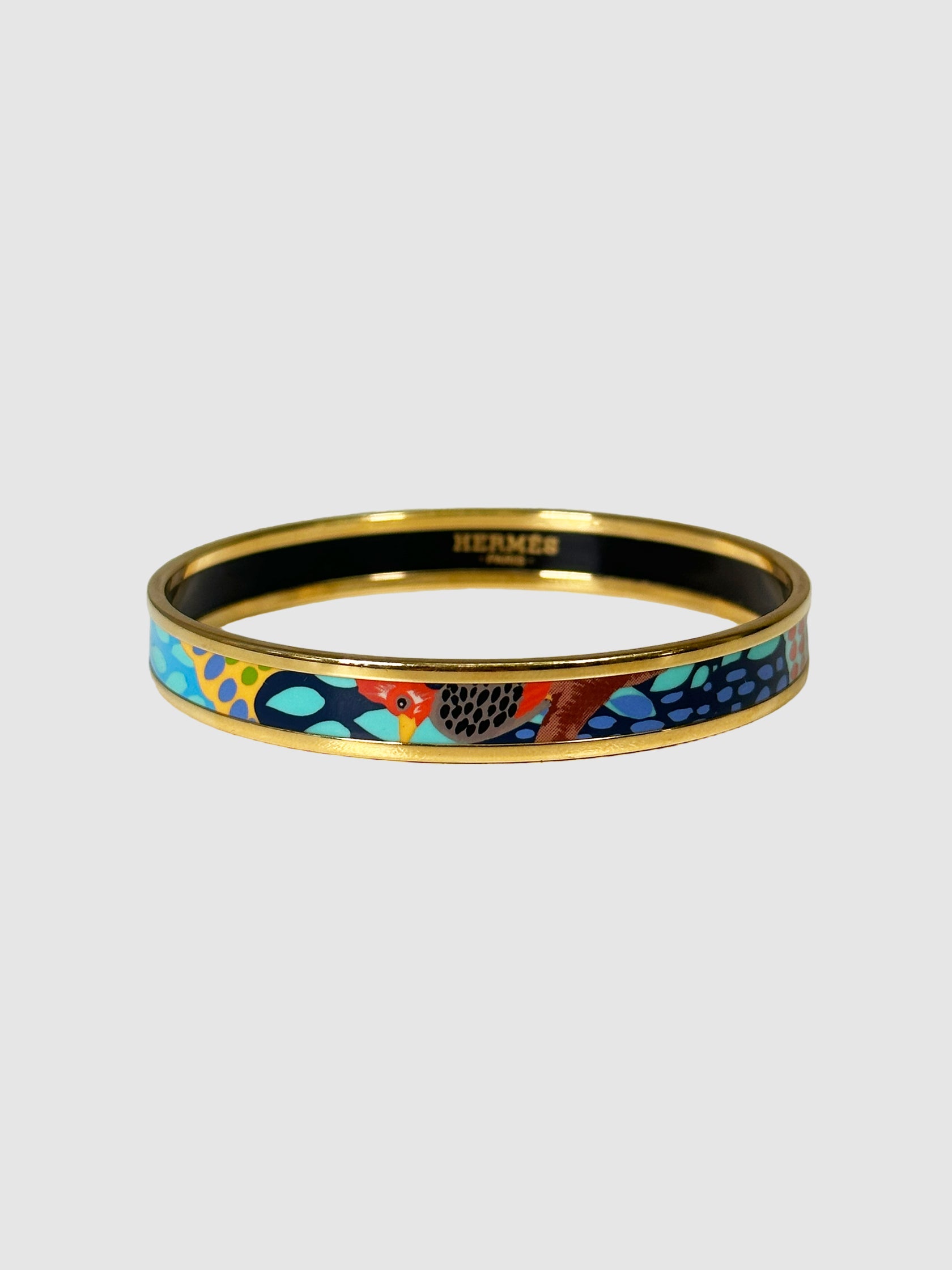 Narrow Enamel Bangle Bracelet