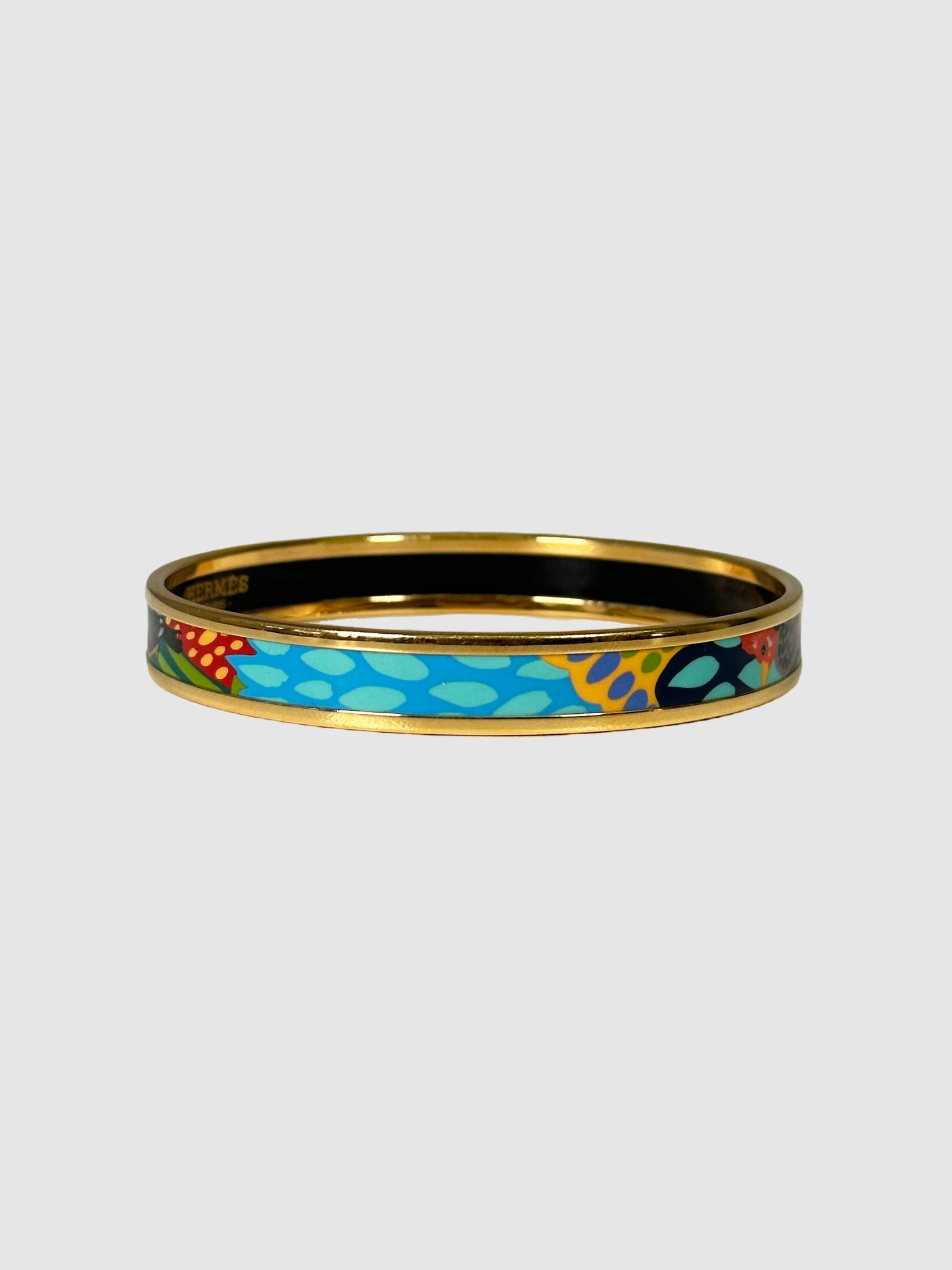 Narrow Enamel Bangle Bracelet