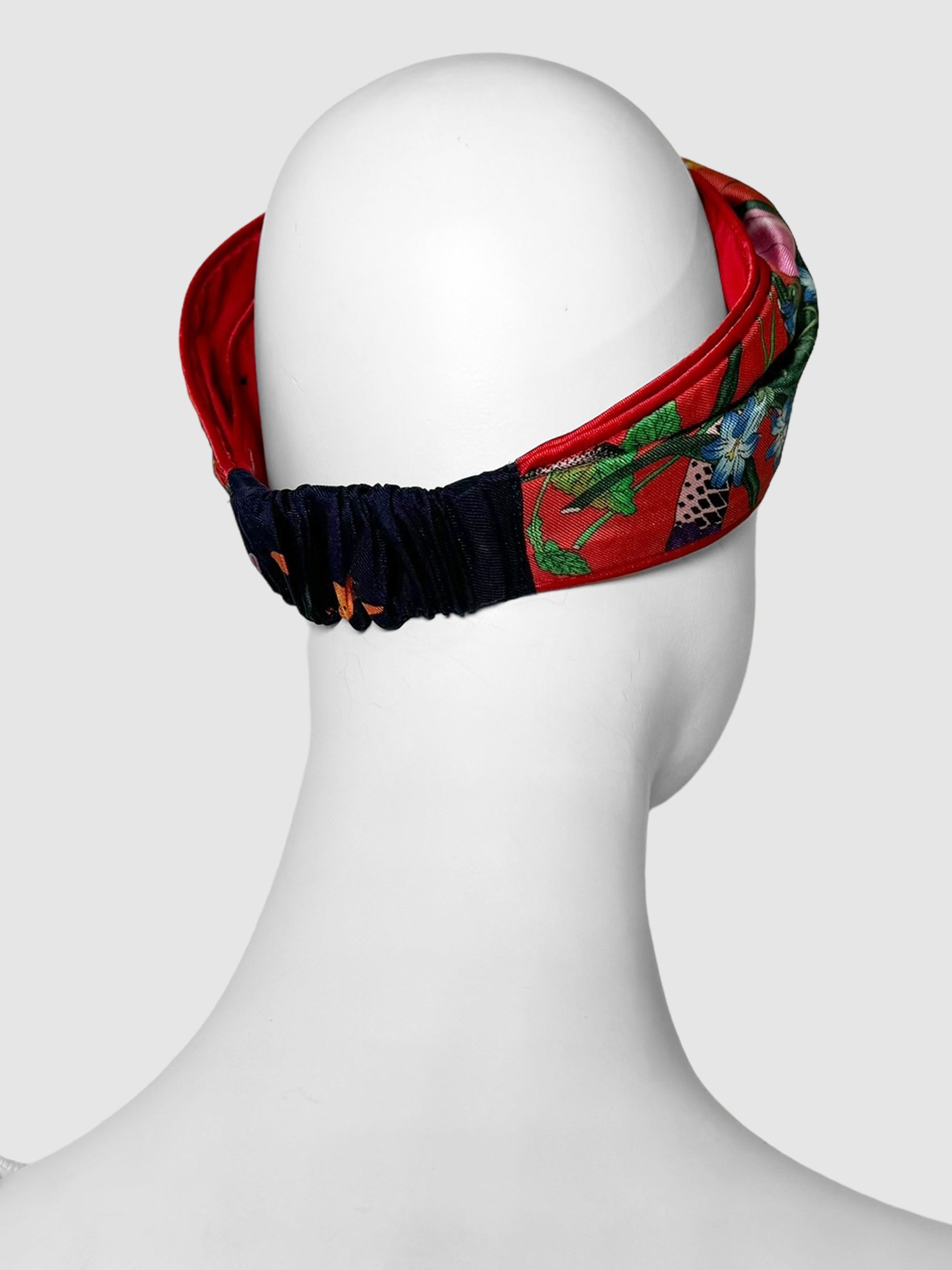 Floral and Snake Print Silk Headband