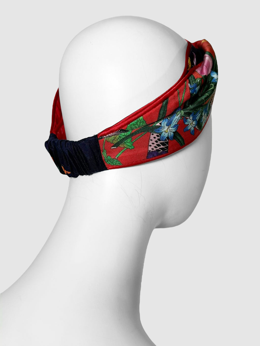 Floral and Snake Print Silk Headband