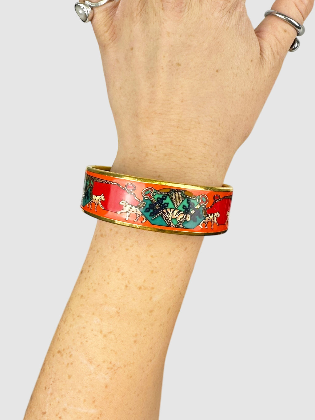 Tiger and Snow Leopard Printed Bangle