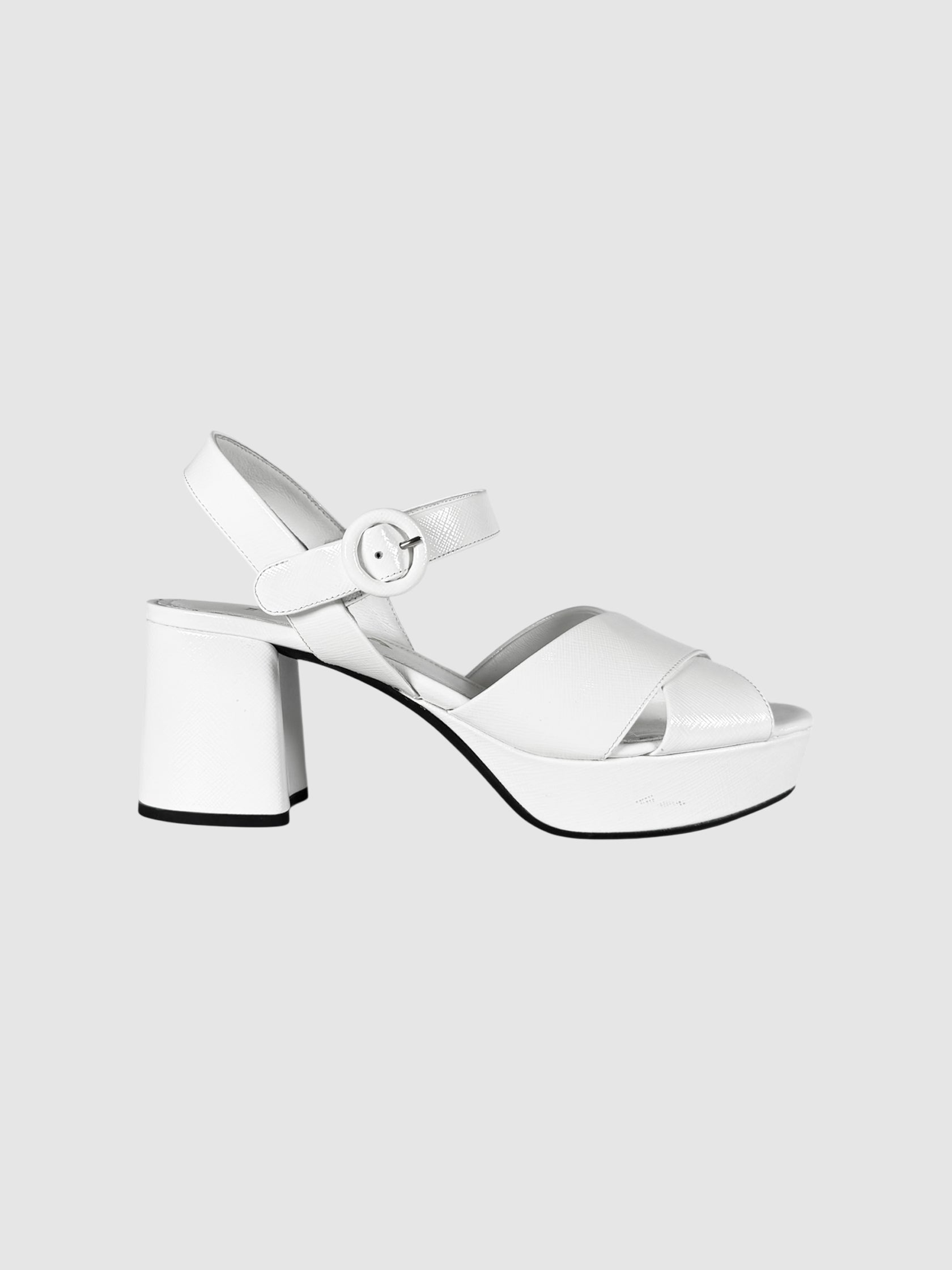 Saffiano Platform Sandals