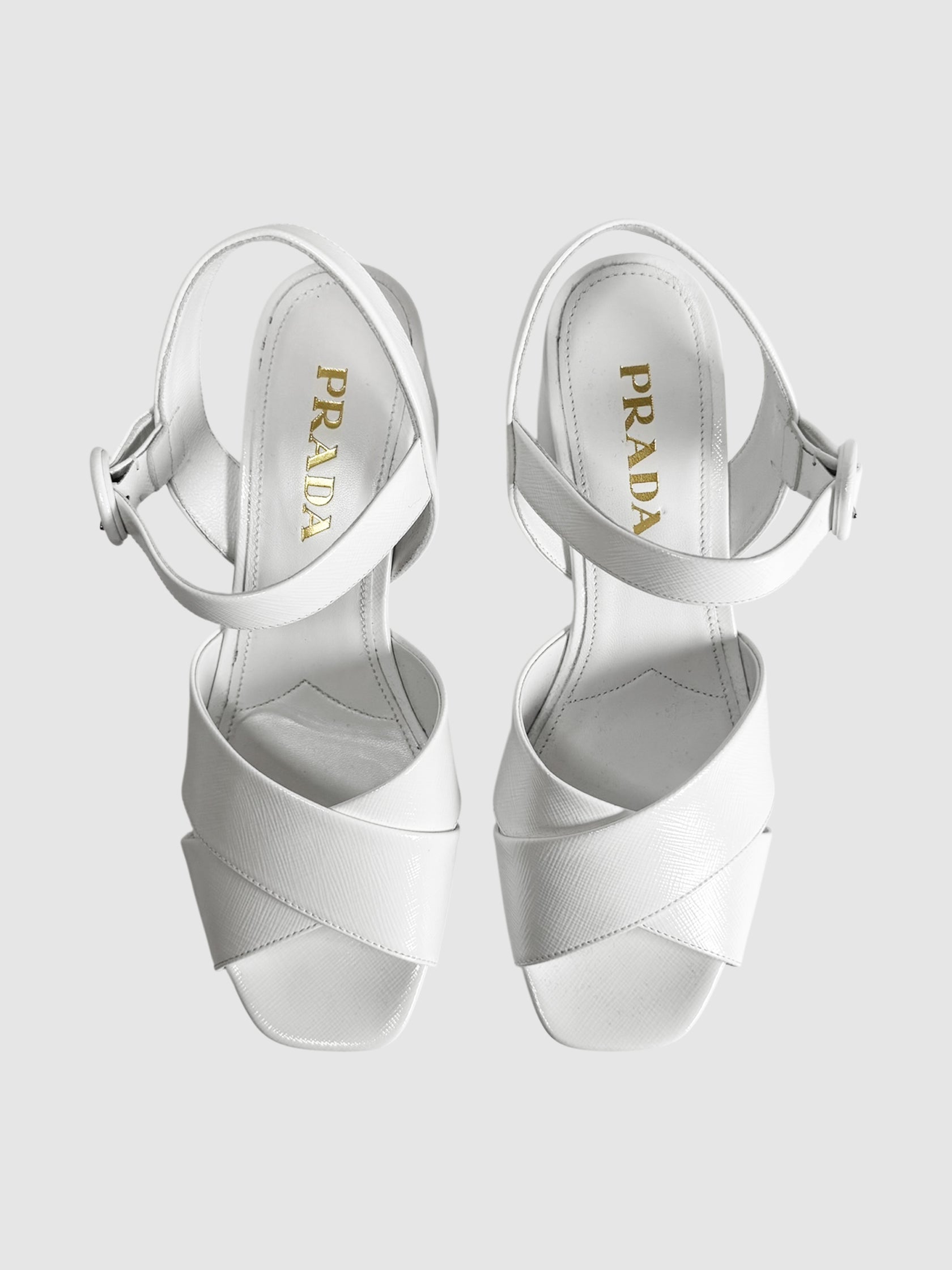 Saffiano Platform Sandals