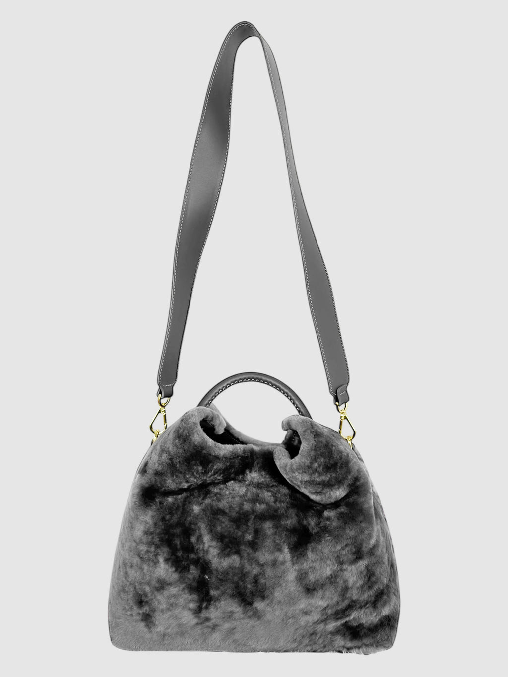 Faux Shearling Baozi Bag