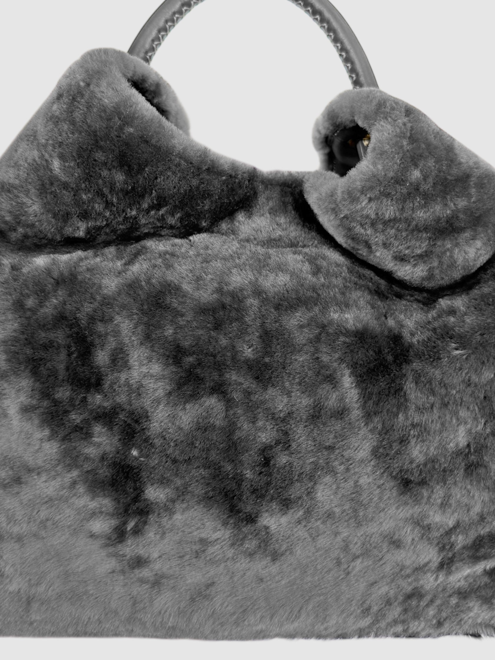 Faux Shearling Baozi Bag