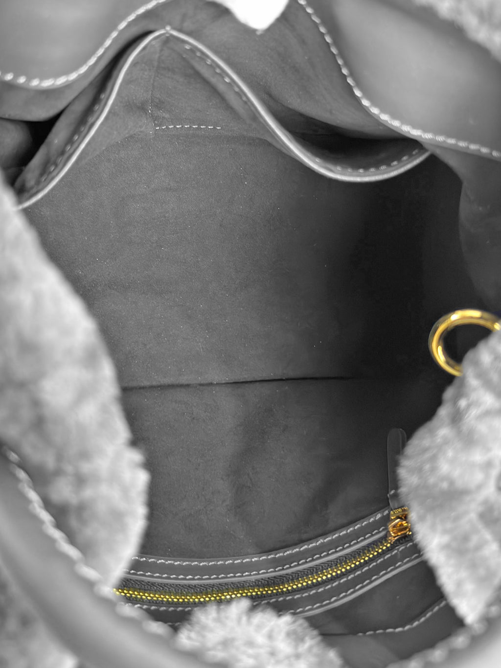 Faux Shearling Baozi Bag