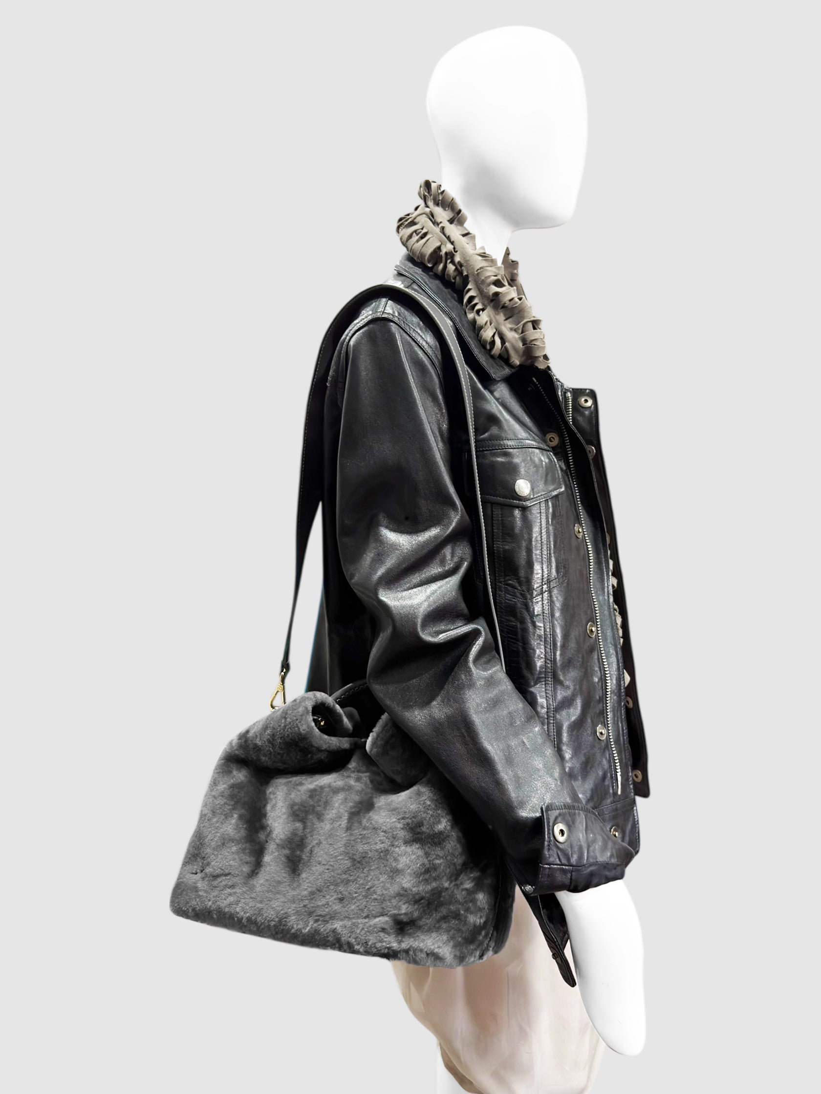 Faux Shearling Baozi Bag