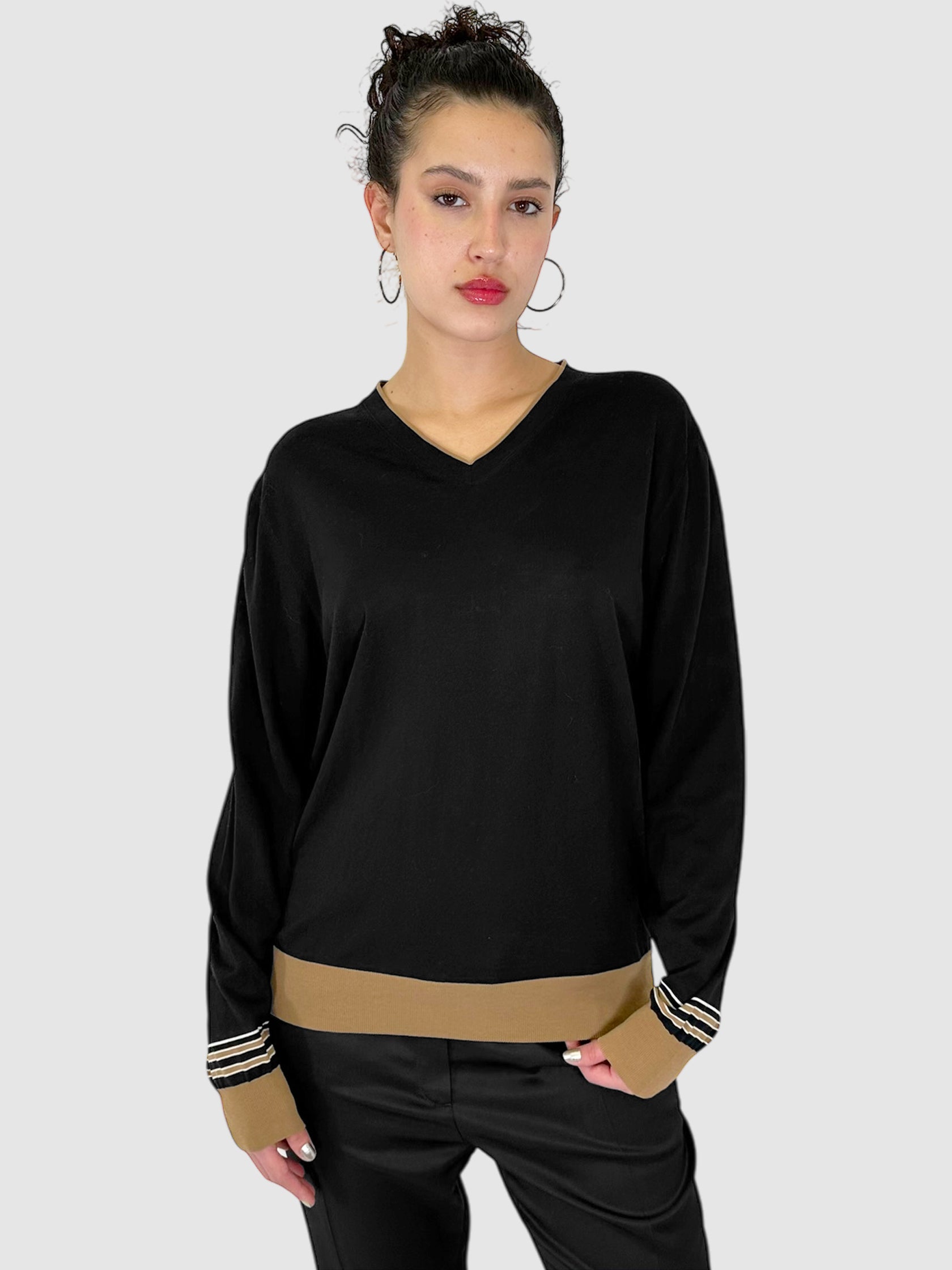 V-Neck Knit Sweater
