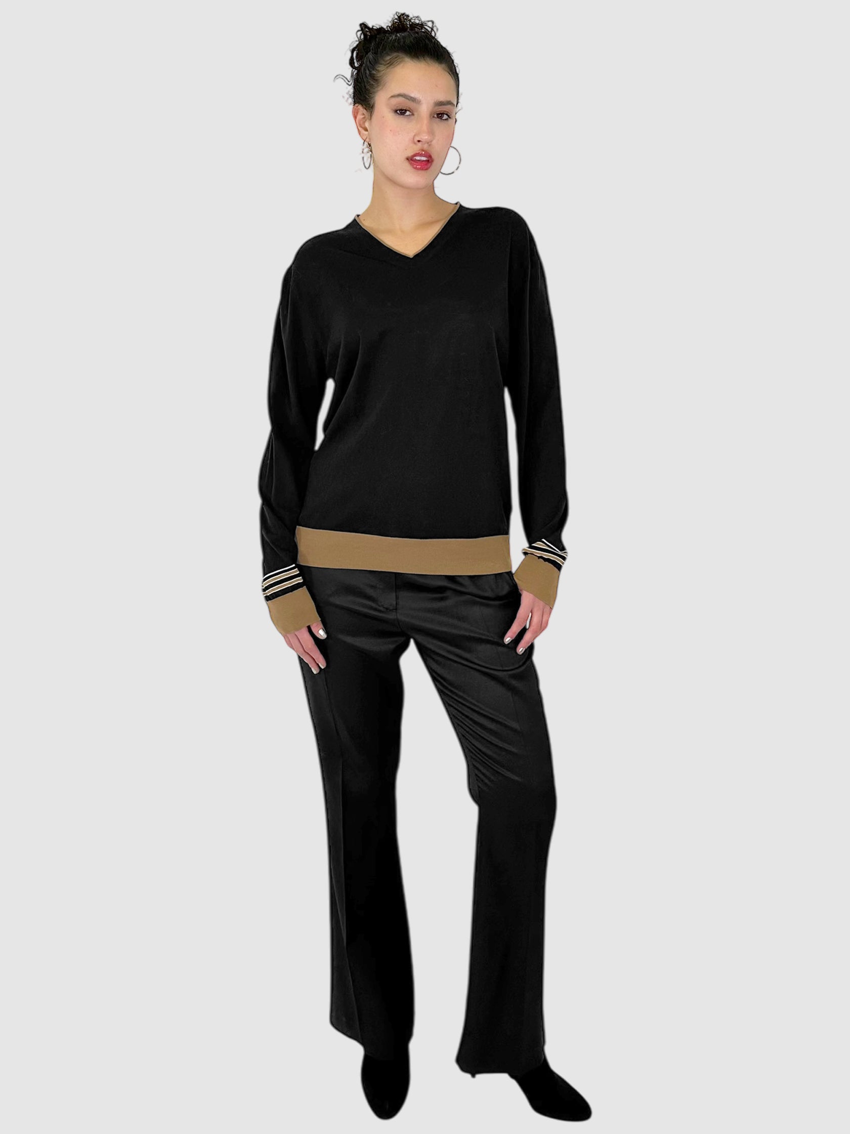 V-Neck Knit Sweater